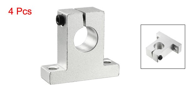 4pcs SK16 Aluminum Linear Motion Rail Clamping Rod Rail Guide Support
