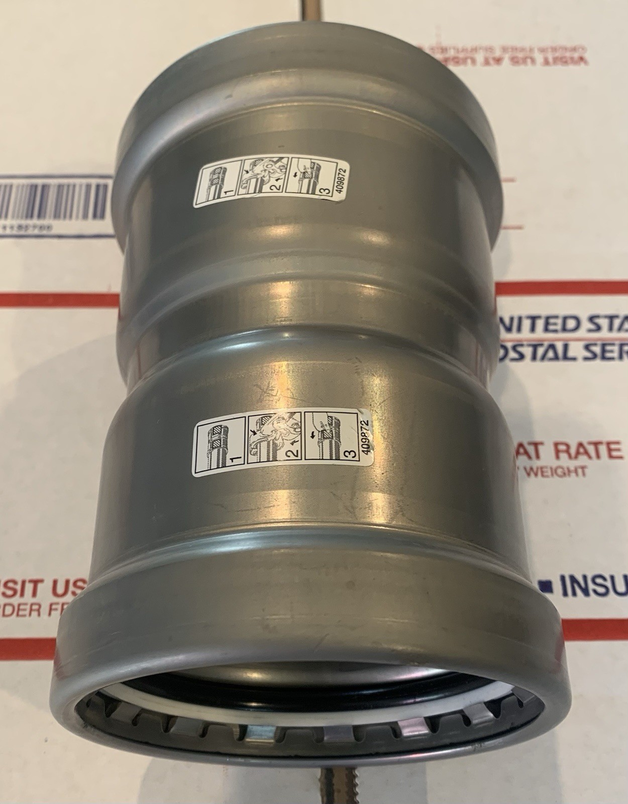 3” Viega 26675 MegaPress Coupling With Stop P X P Pipe Fitting FKM Model 4815XL
