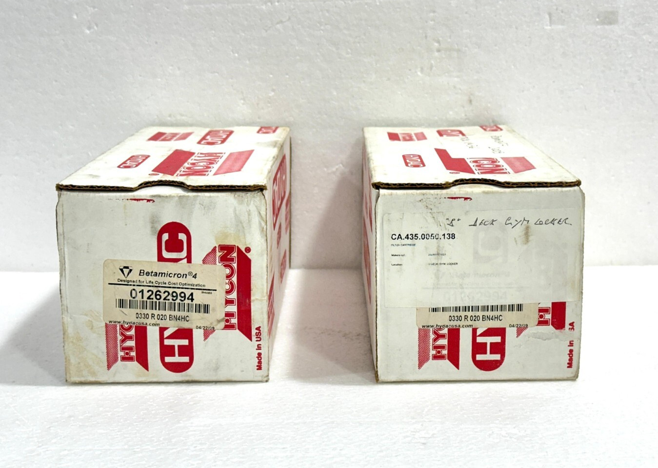 HYDAC 0330R020BN4HC HYDRAULIC FILTER ELEMENT I/BH-B 01262994 NEW – (SET OF 2)