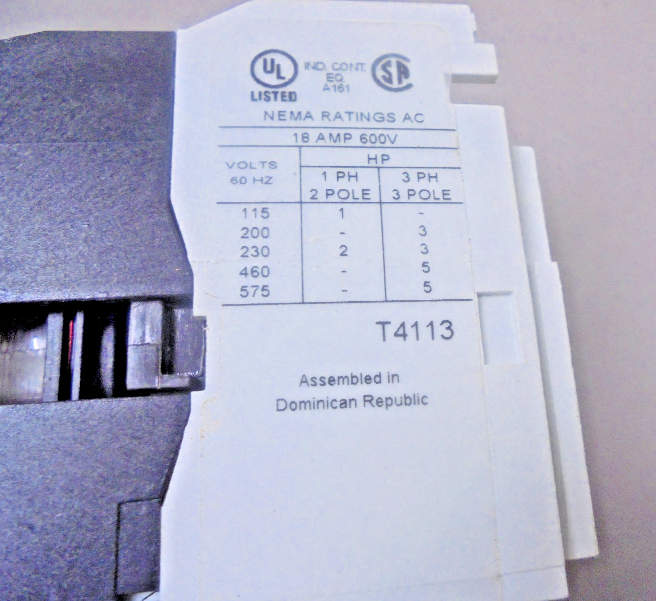 Eaton AN19BN0 Motor Control Starter / C440 Relay
