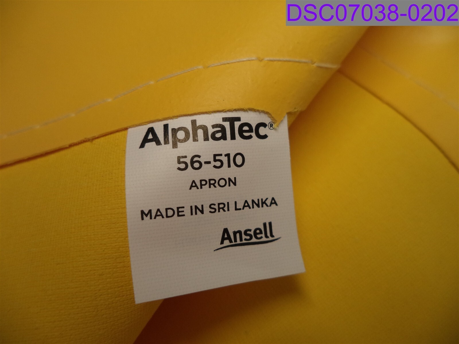 Qty = 12: AlphaTec Apron Yellow P/N 56-510