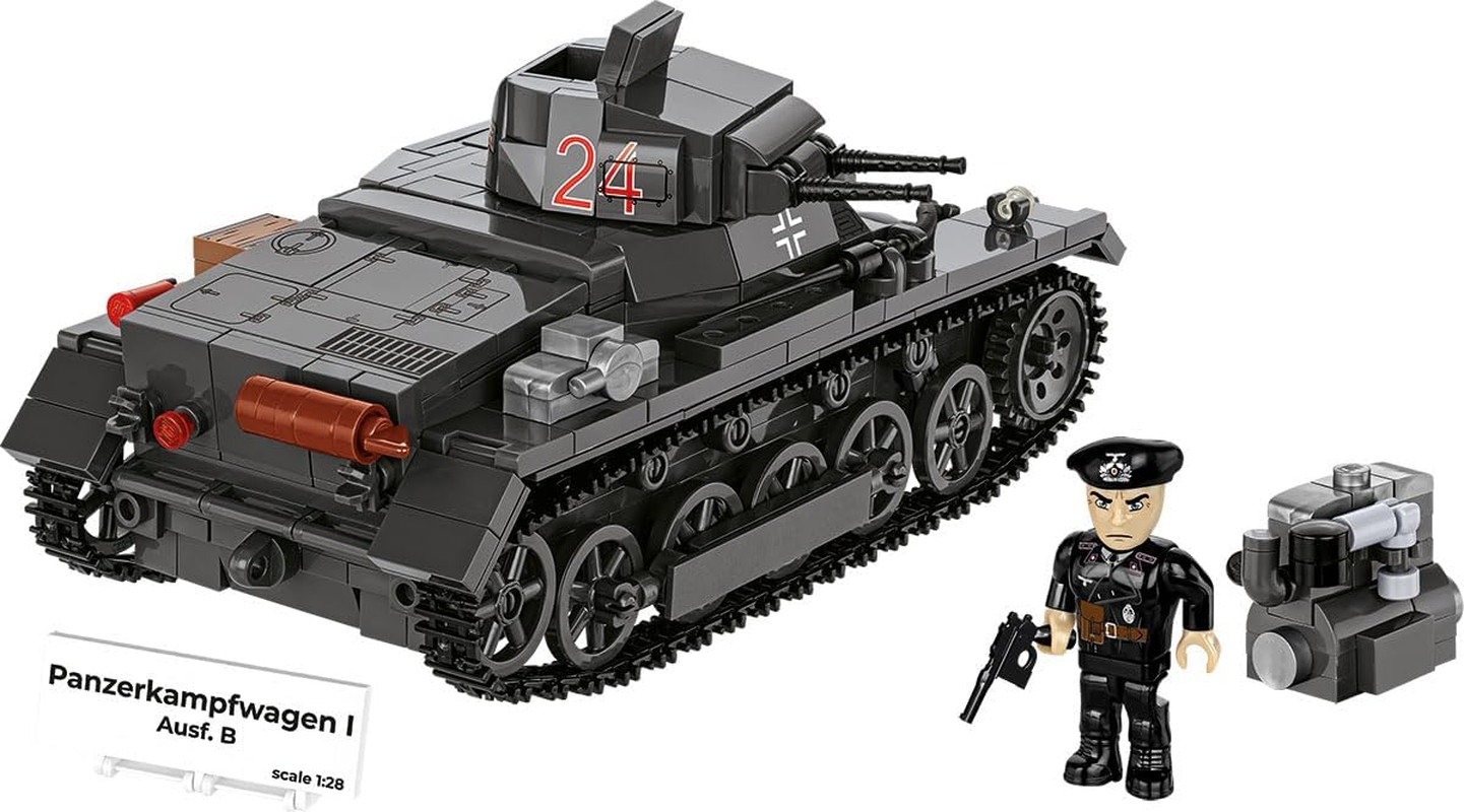 Historical Collection WWII Panzerkampfwagen I (France 1940) Tank Building Set, 6