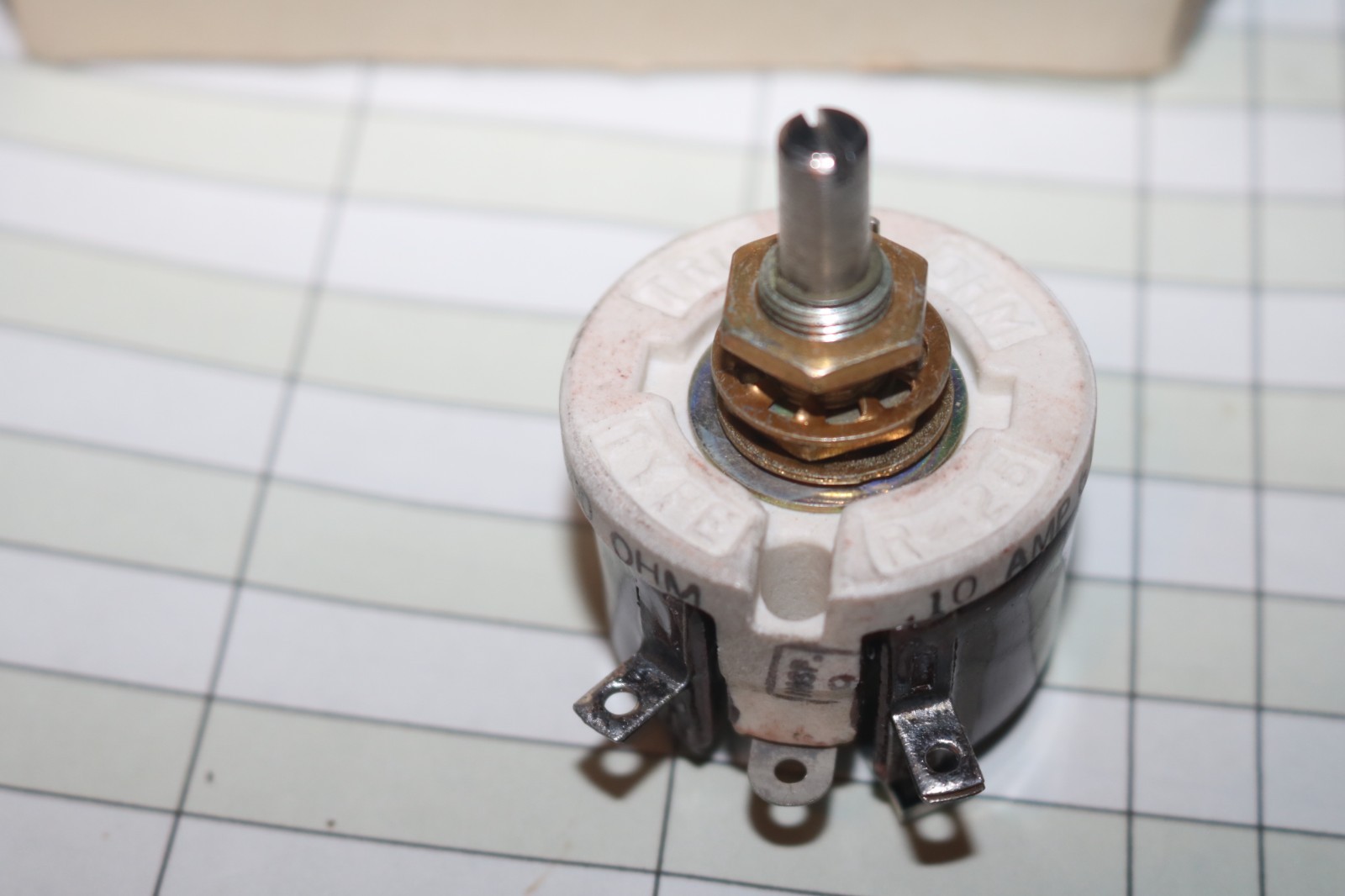 NOS TRU OHM ceramic insulated potentiometer type R-25 2500 OHM 25 W 10 Amp