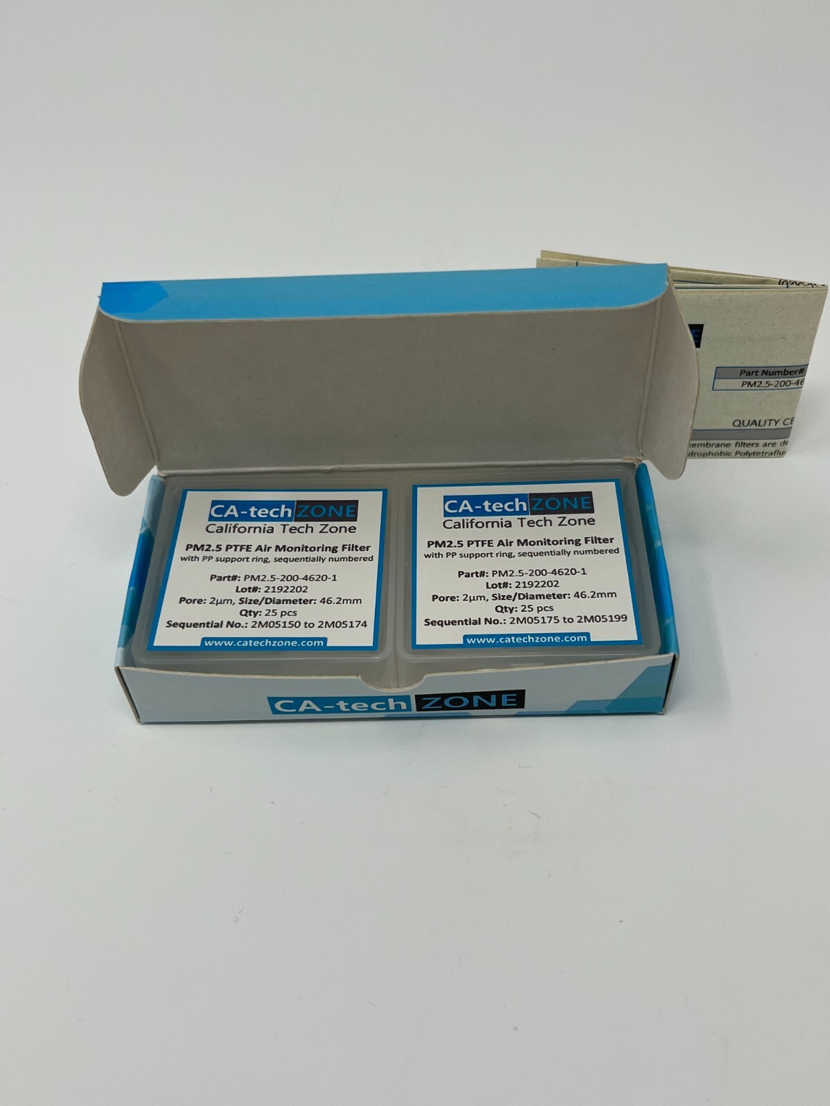 PM2.5 PTFE Air Monitoring Membrane Filter(CA-tech ZONE #PM2.5-200-4620)(50/pk)