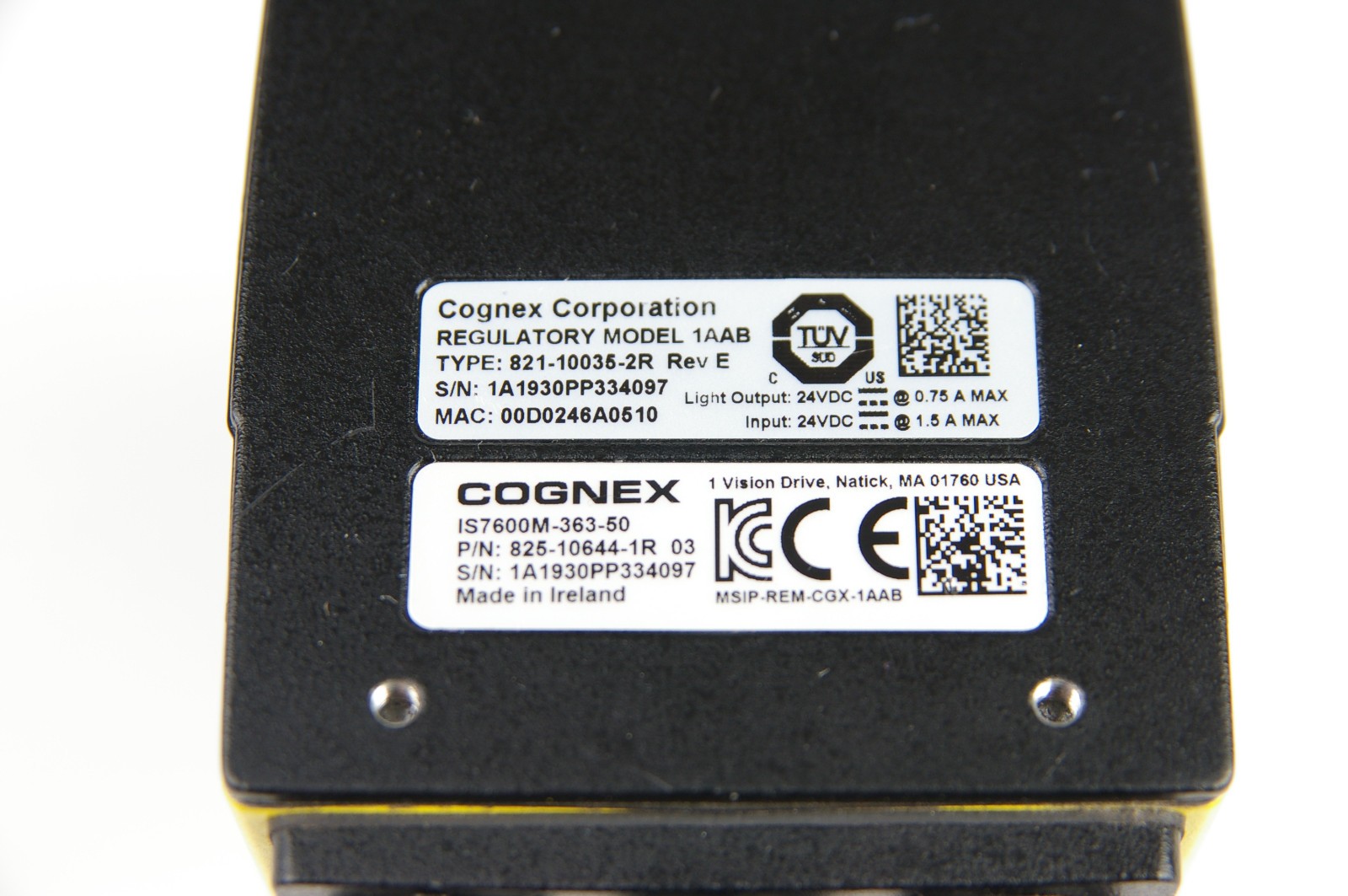 Cognex IS7600M-363-50 825-10644-1R 03 821-10035-2R Rev E Vision Cameraa