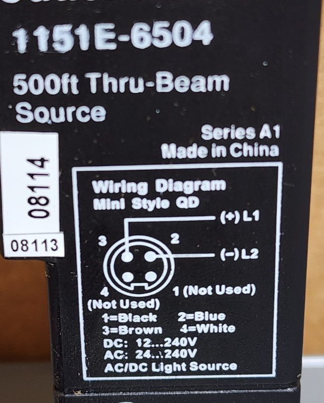 EATON 1151E-6504 500ft THRU-BEAM SOURCE 24-240VAC 12-240VDC SERIES A1 *PS