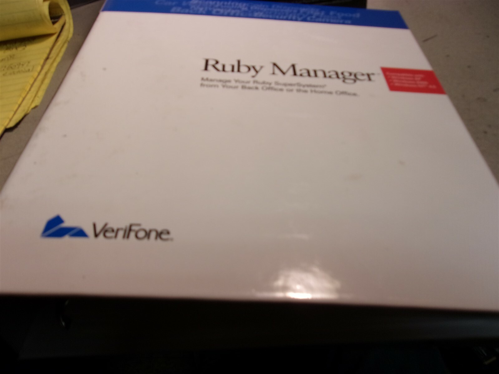 NEW Ruby Manager Verifone 55497 Binder/Book with CD *FREE SHIPPING*