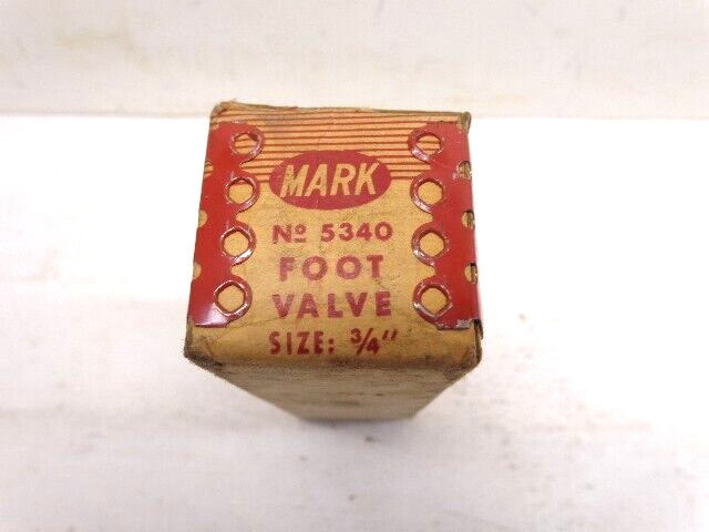 Vntg NOS Clayton MARK & Co No 5340 Brass Foot Valve w/Strainer 3/4″ Water Well