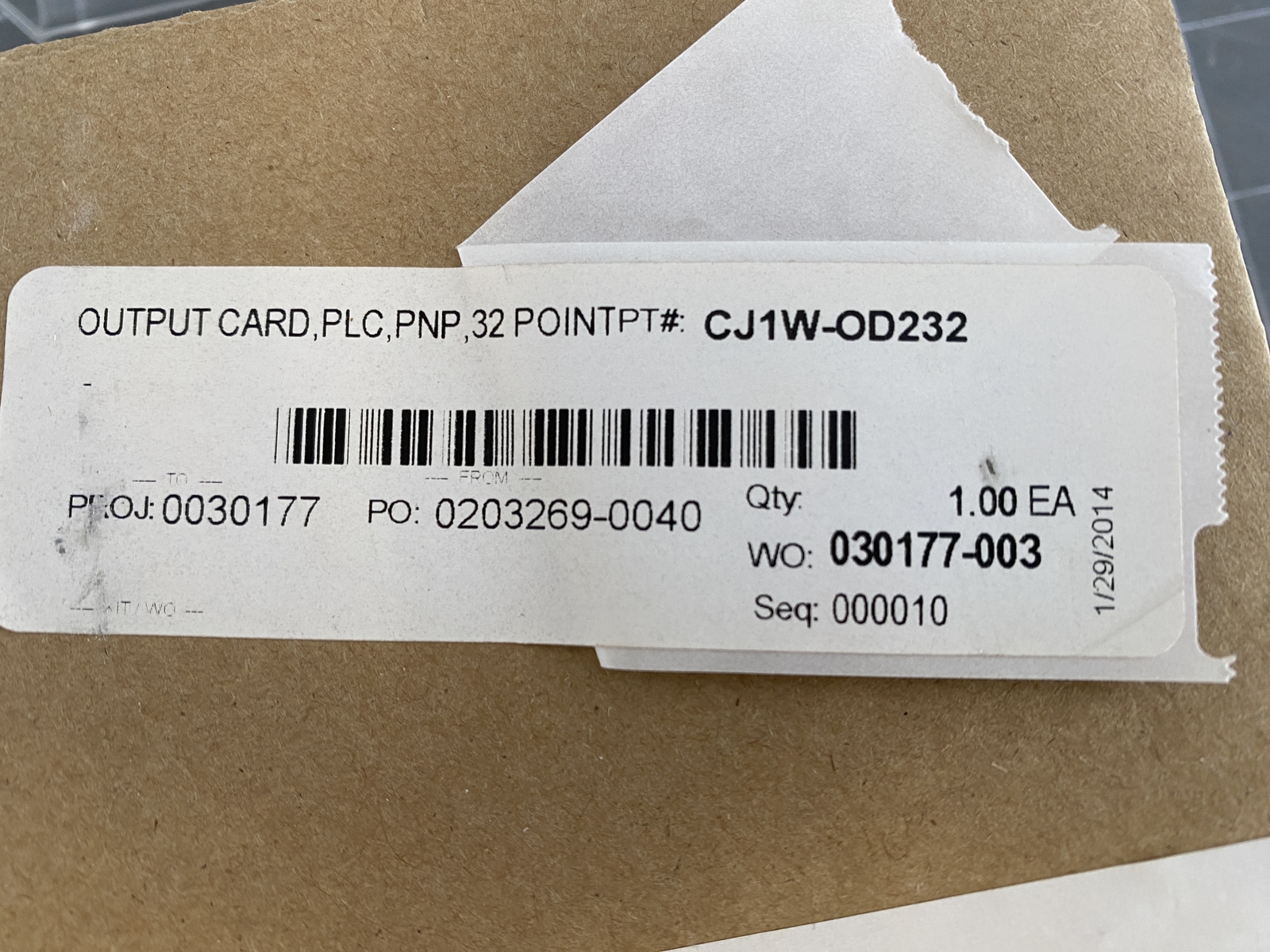 Omron Ouput Unit Card, PLC, PNP, 32 Point PN: CJ1W-OD232