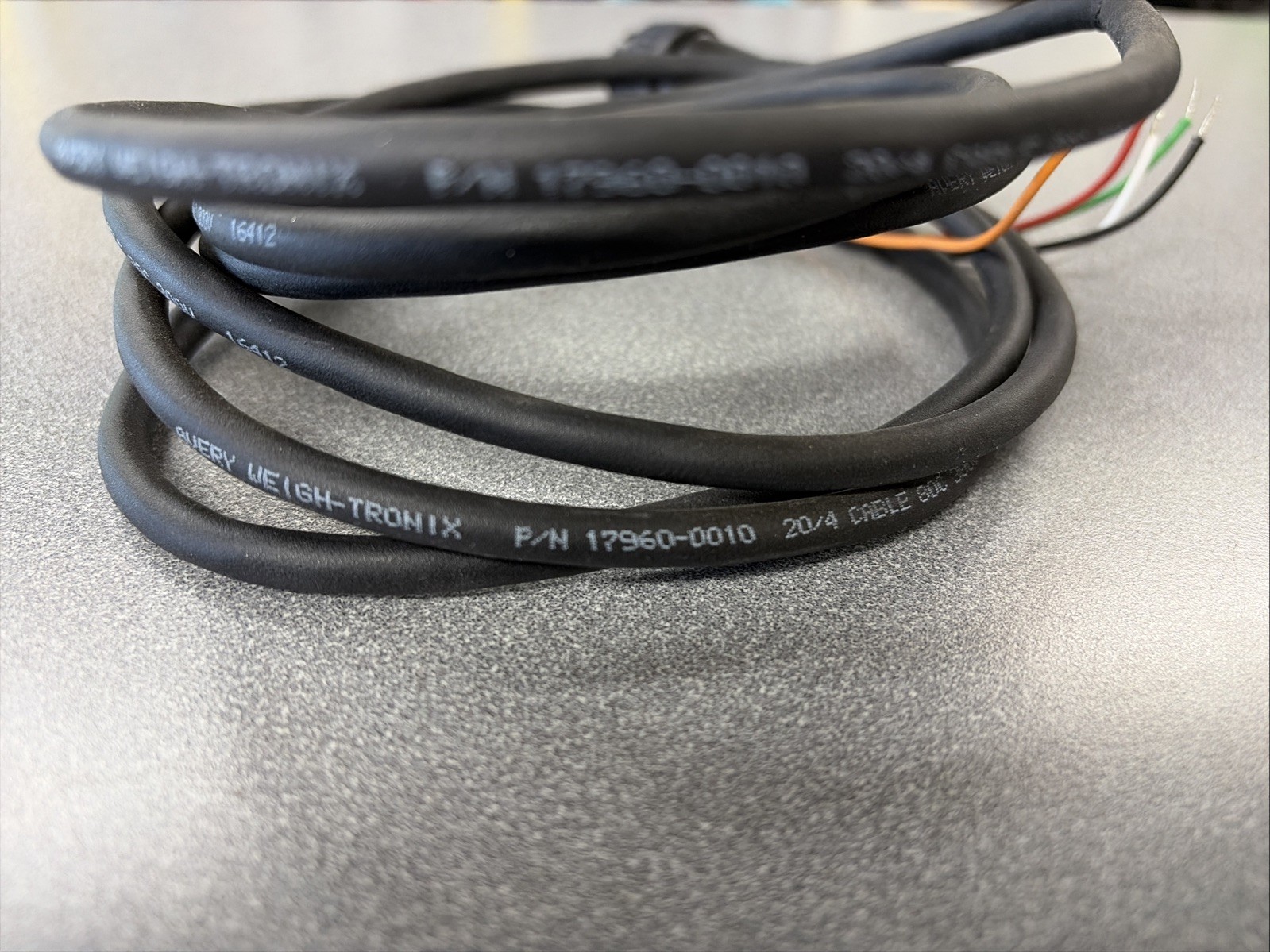 AVERY WEIGH-TRONIX 17960-0010 WEIGH BAR CABLE 4/20 8ft