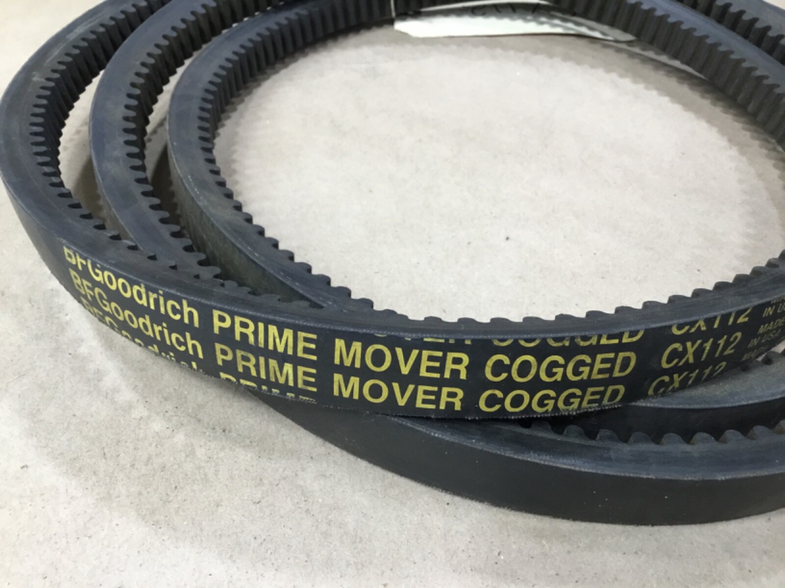 BF Goodrich CX112 Prime Mover Cogged Belt Sure Set Made In USA #17BRME58PR6