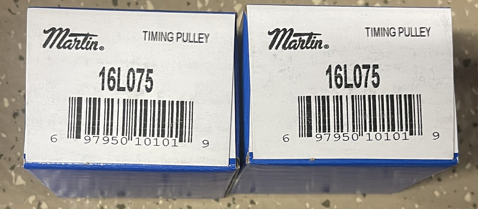 (2) GENUINE MARTIN 16L075 TIMING PULLEY 16 TOOTH 1/2″ BORE New In Box!! Lot