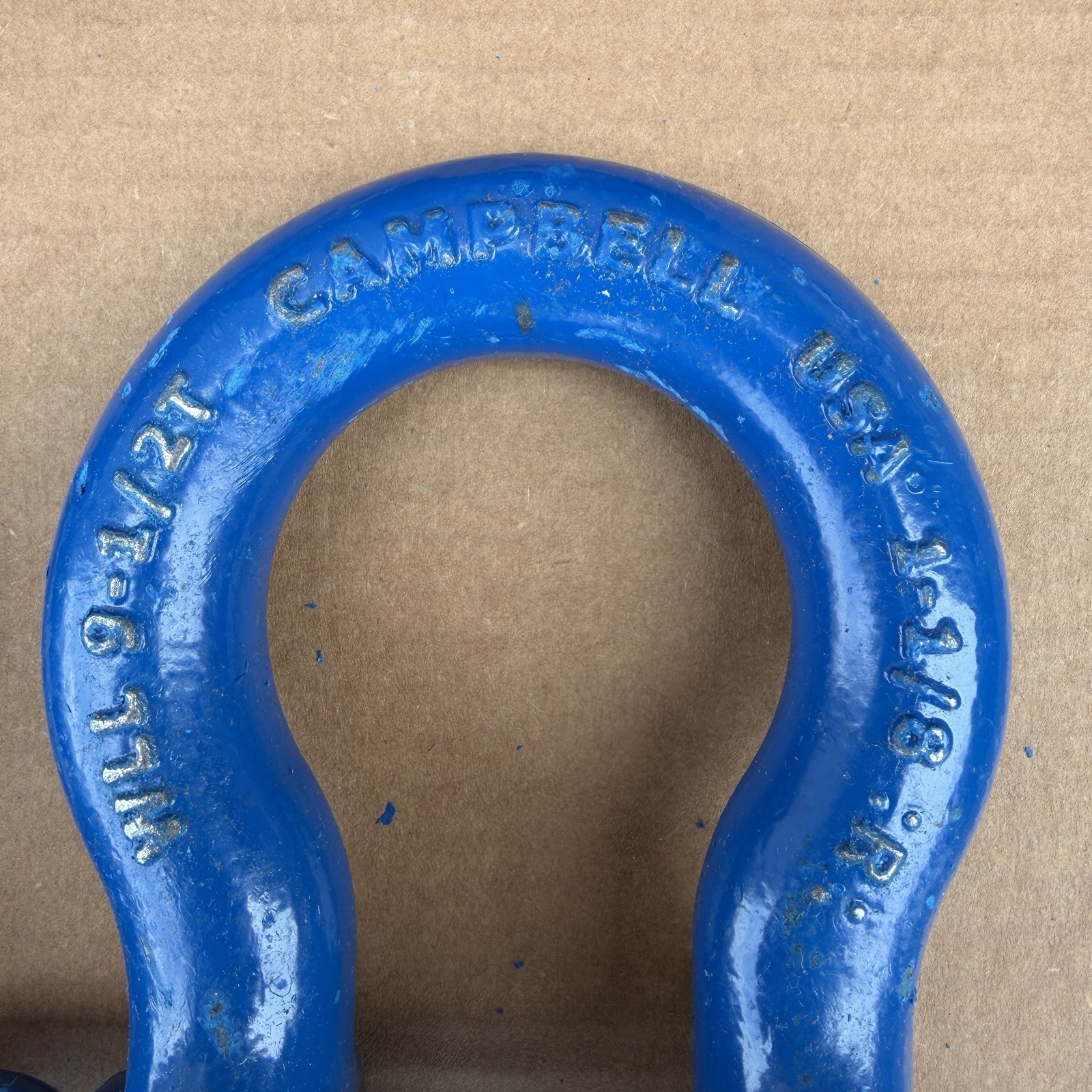 9 -pcs Campbell 5411805 1-1/8” Screw Pin Anchor Shackle Painted WLL 9.5 Ton