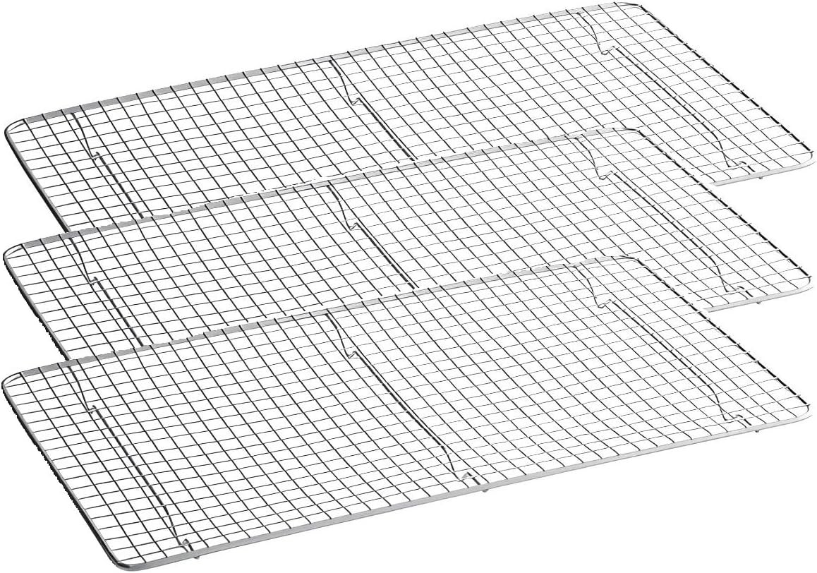 3-Pack 10″ x 18″ Stainless Steel Pan Grate for Full Size Steam Table Pans