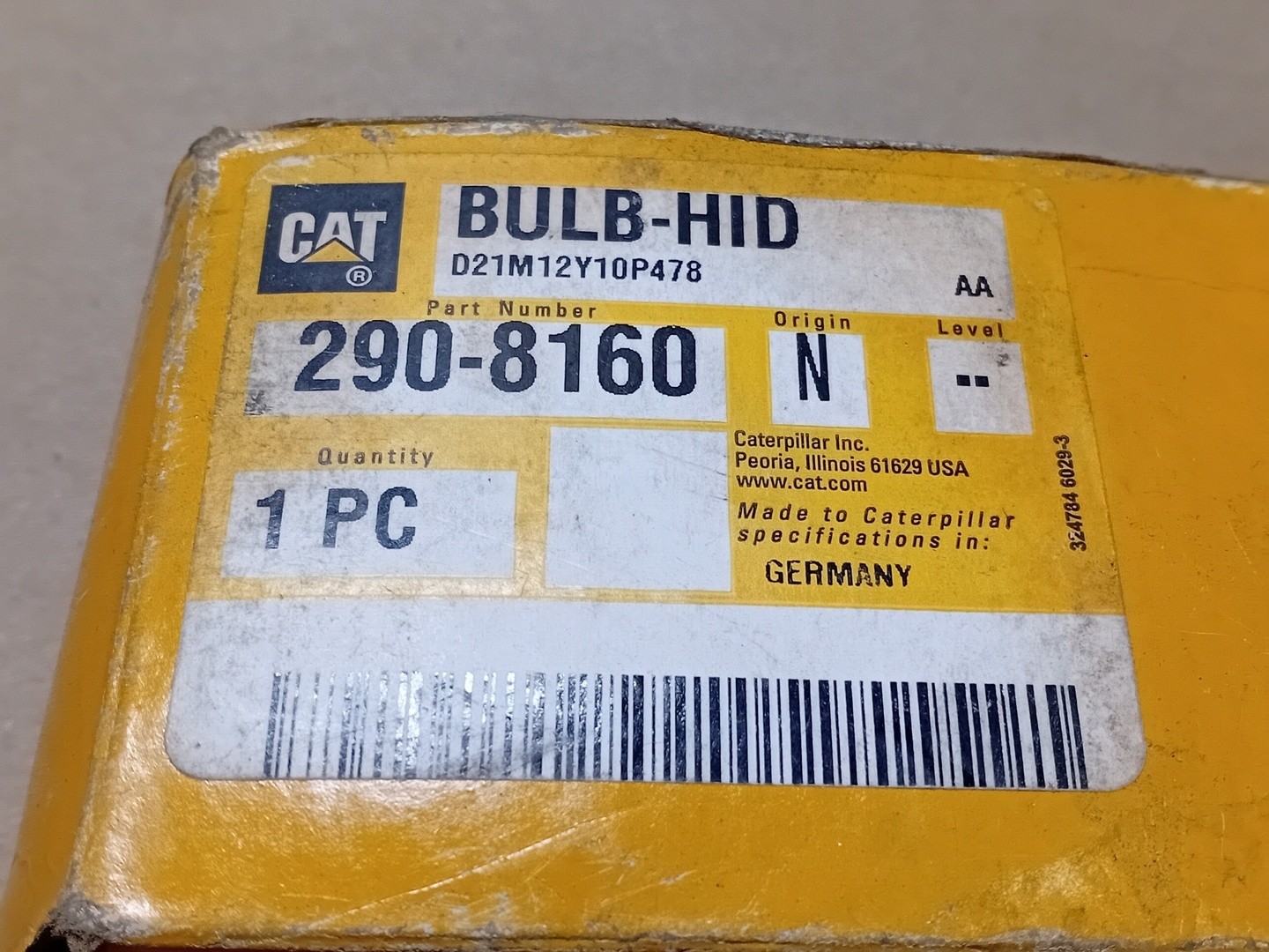 SURPLUS NEW Caterpillar 290-8160 35W D1S Hid Bulb for Flood Lights – Parts