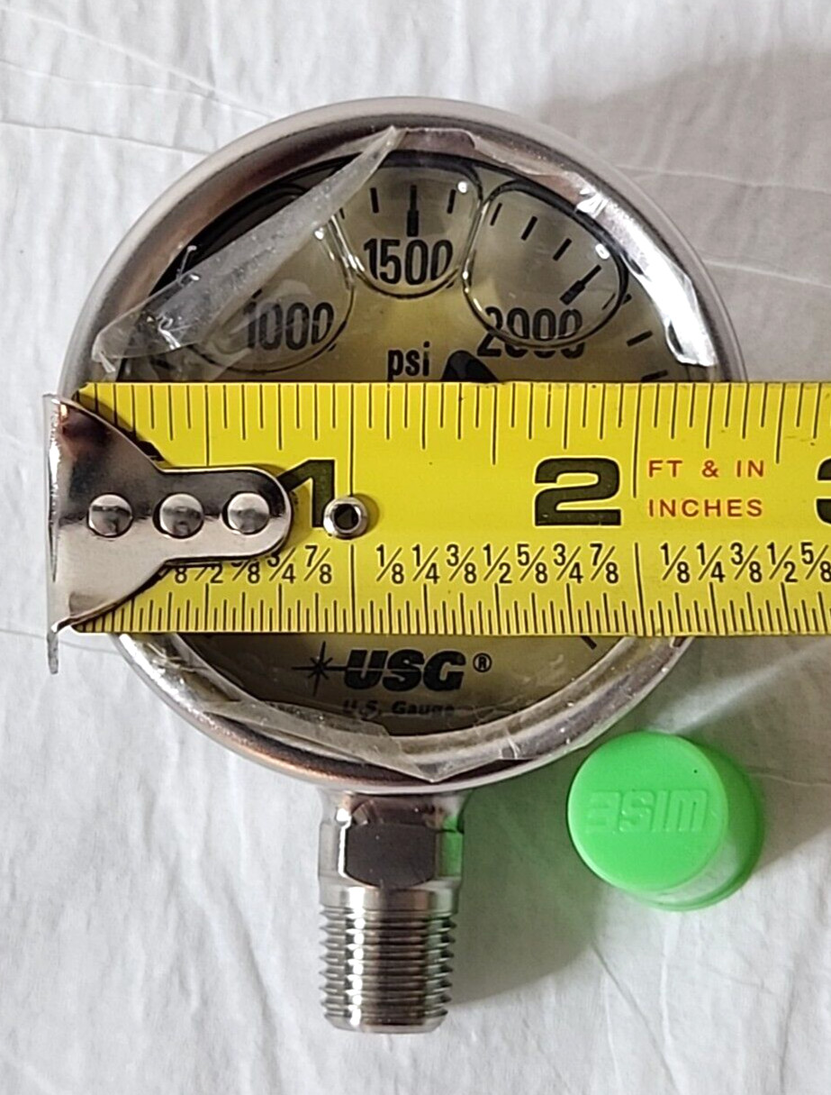 USG Ametek 58-81-5 Gauge 3000 PSI Glycerin Filled 2-1/2″ Pressure Gauge 253021A