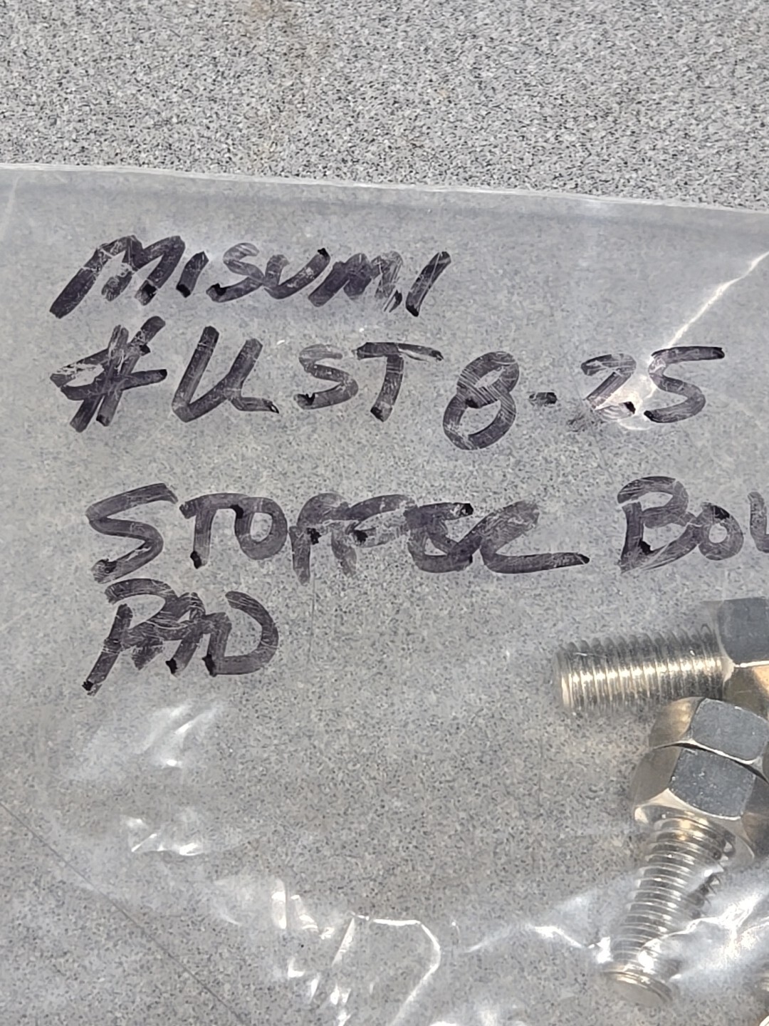 2pcs – MISUMI UST8-25 Stopper Bolt W/ Bumper 4137 Alloy M8-1.25x25mm (1F1)
