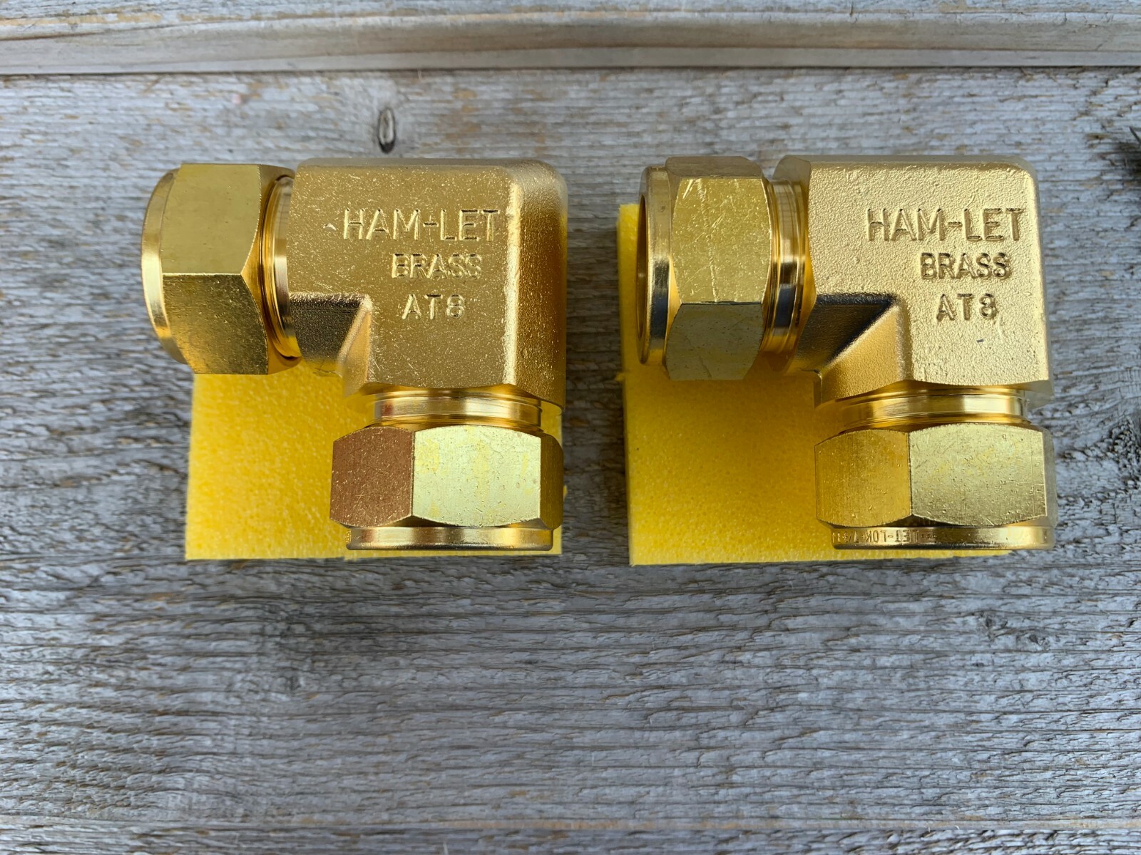 2 Pack Ham-let Let-Lok 765LB7/8 Ferrule Fitting 765L B 7/8″ Brass Union Elbow