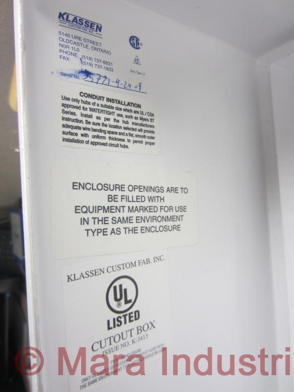 Klassen K-3413 Enclosure K3413 12″x10″x6″ With Holes