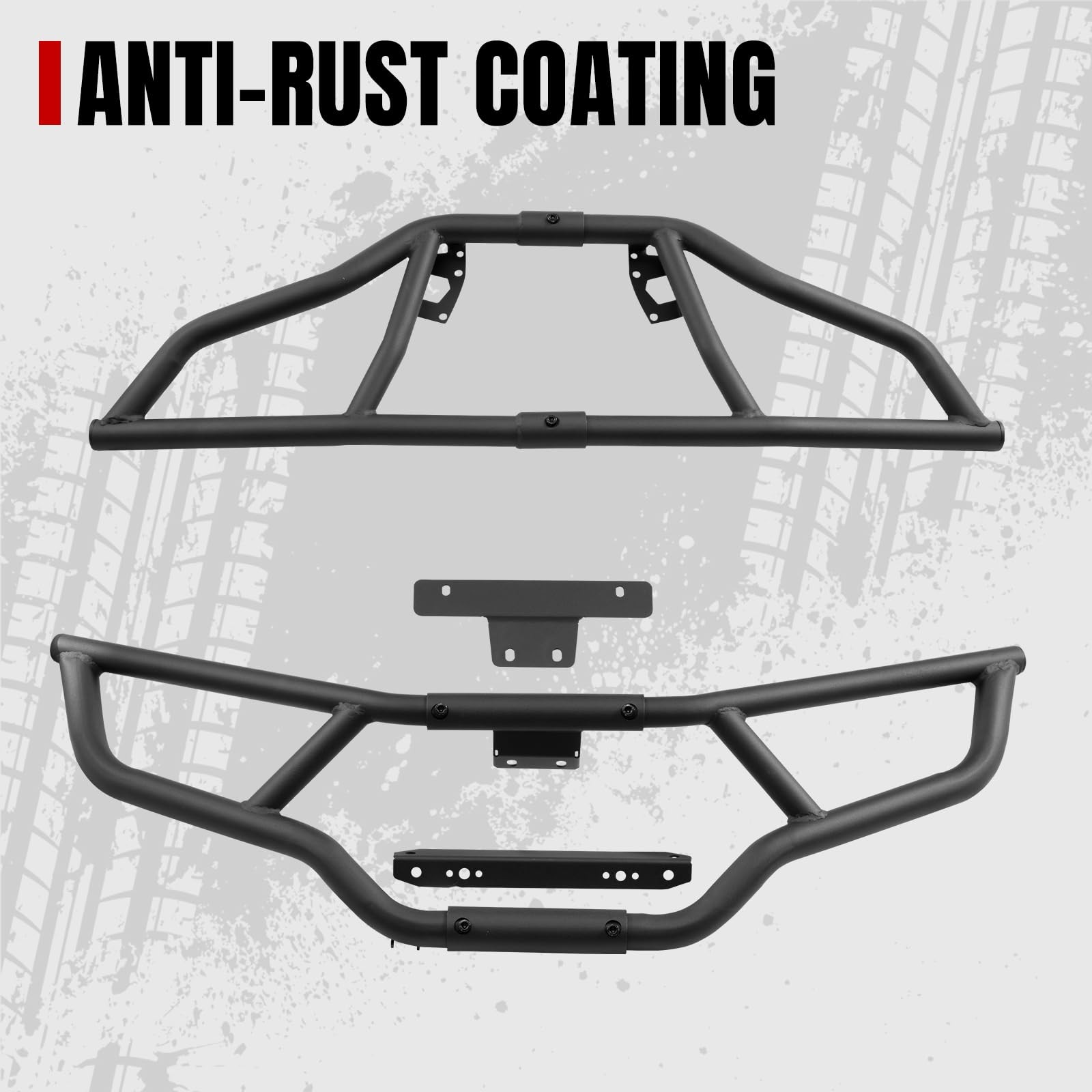 A & UTV PRO Full Set Brush Guard Front & Rear Bumper for 2014-2020 Polaris Sp…