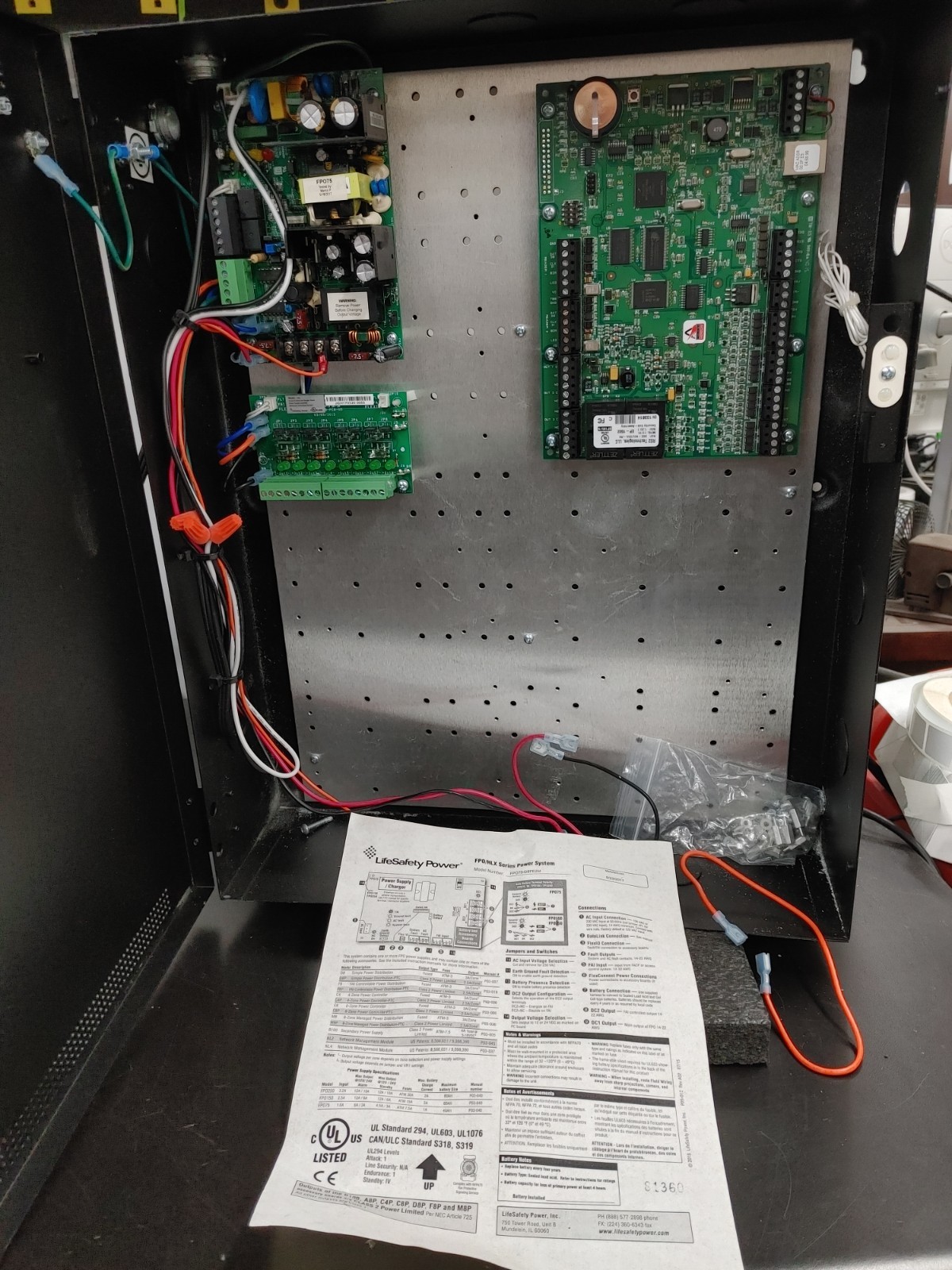 LIFESAFETY POWER FP075-D8PE2M Multi Output Power Supply Charger Enclosure