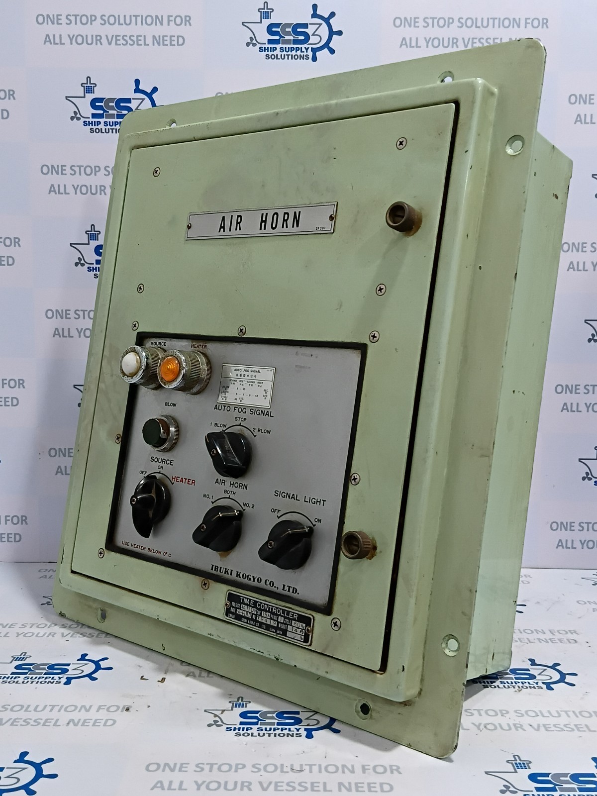 Ibuki Kogyo Air Horn Time Controller Panel AC110V, 15A, Phase 1