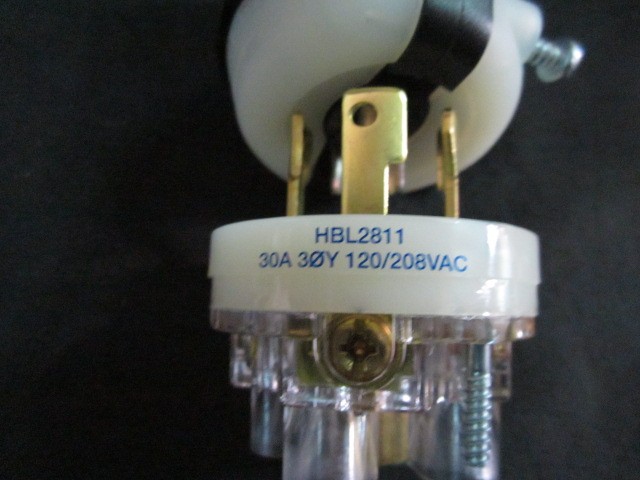 Hubbell HBL2811 AC Plug NEMA L21-30 Male30Y 120208V AC 30 AMPS NEMA L21-30 IP20