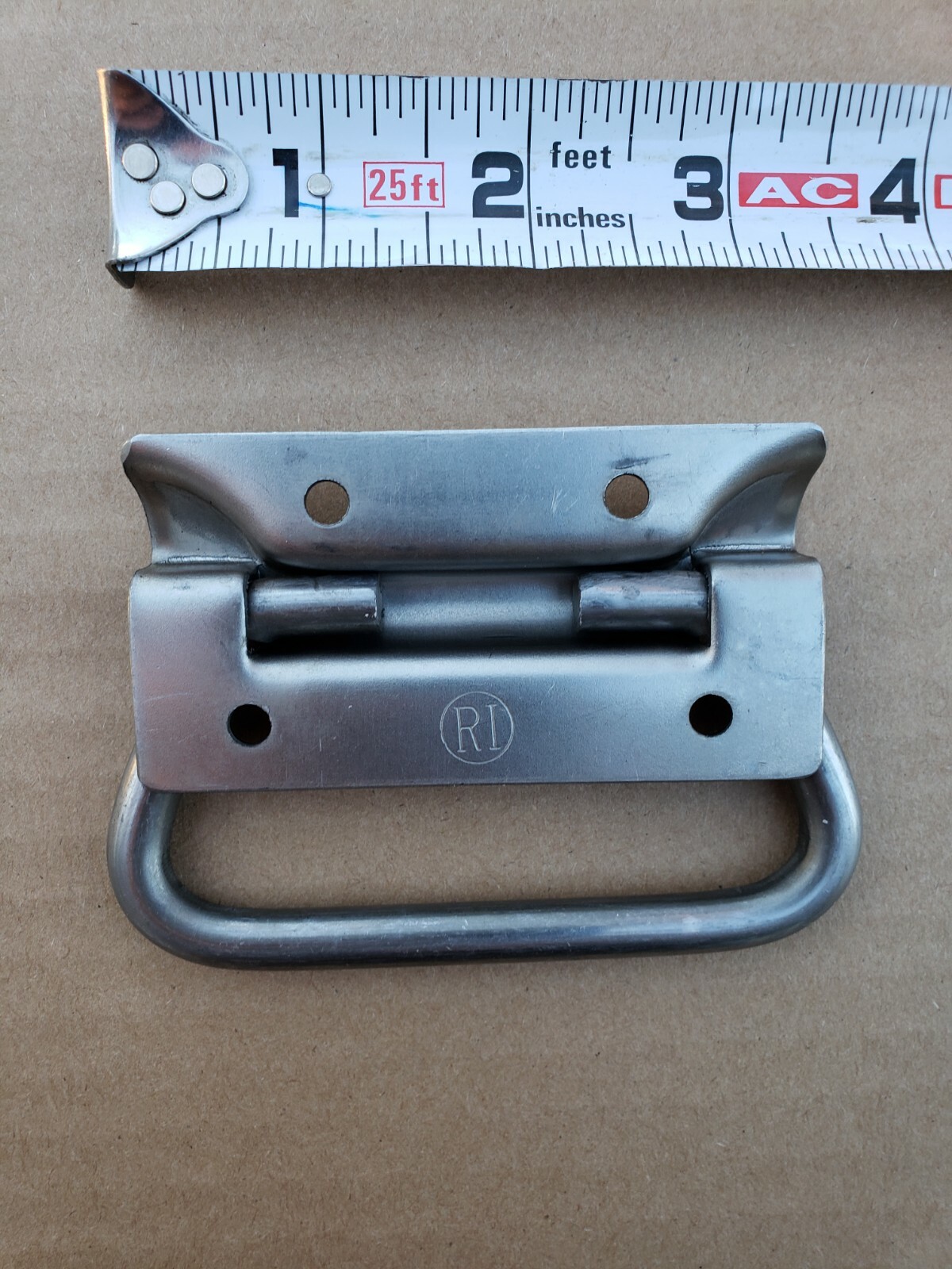 Steel Folding Pull / #4 Chest Handle with Natural Finish, (no hardware included)