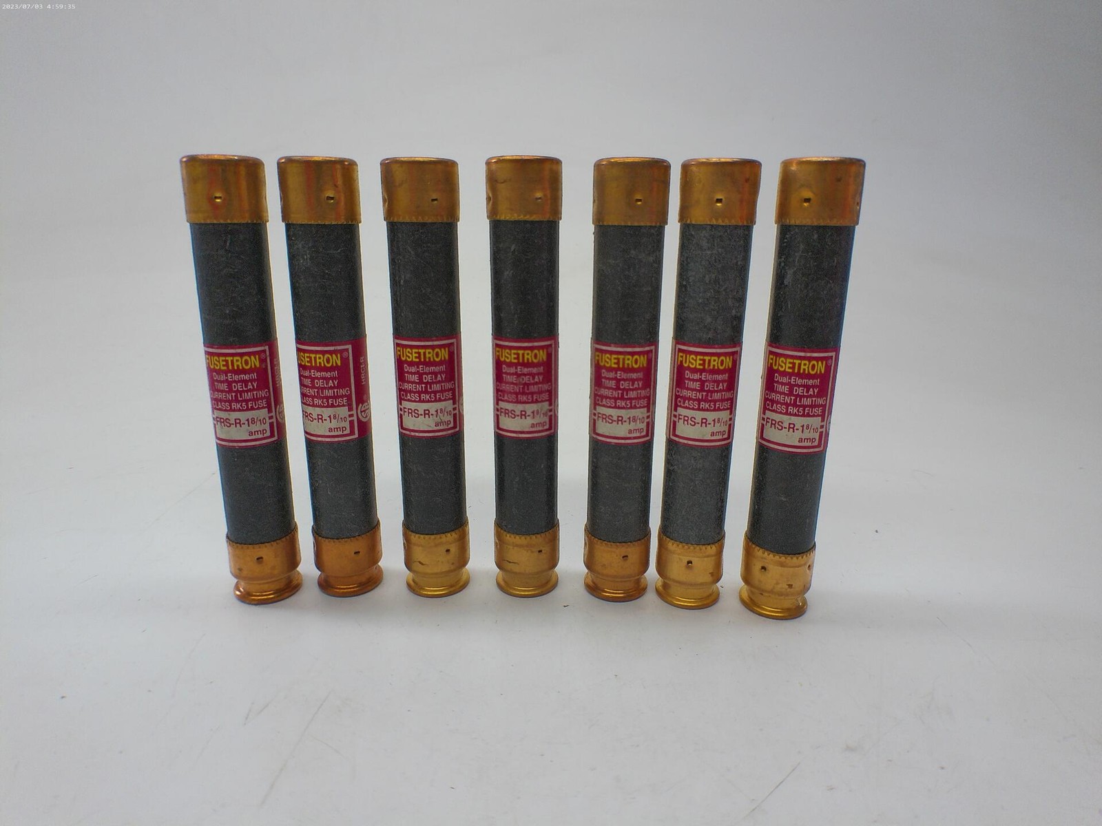 FUSETRON FRS-R-1-8/10 FUSE PINK LOT OF 7 NSNP