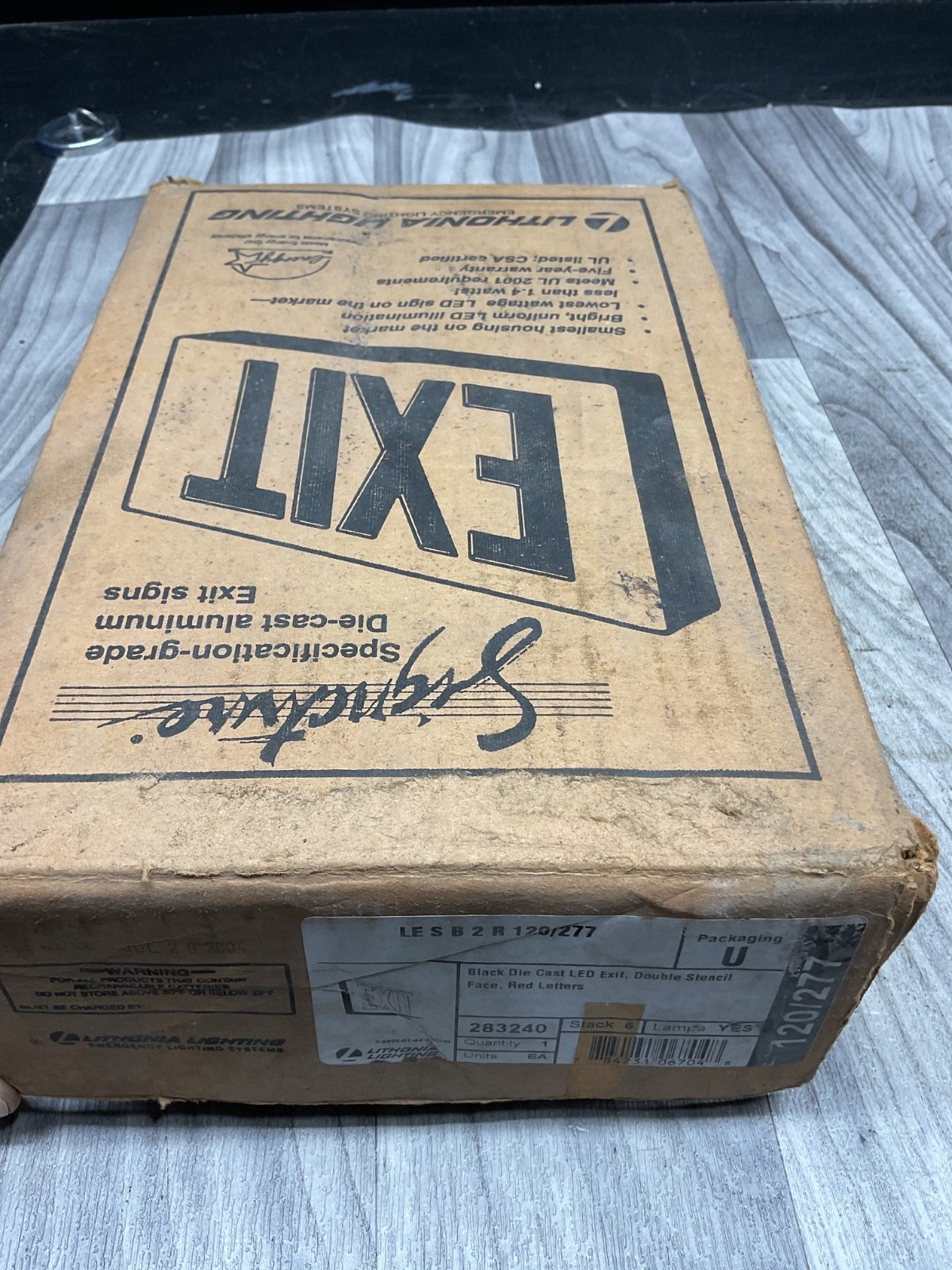 LITHONIA LIGHTING LE-S-B-2-R-120/277 / LESB2R120277 *NOS* #4015B109PR3