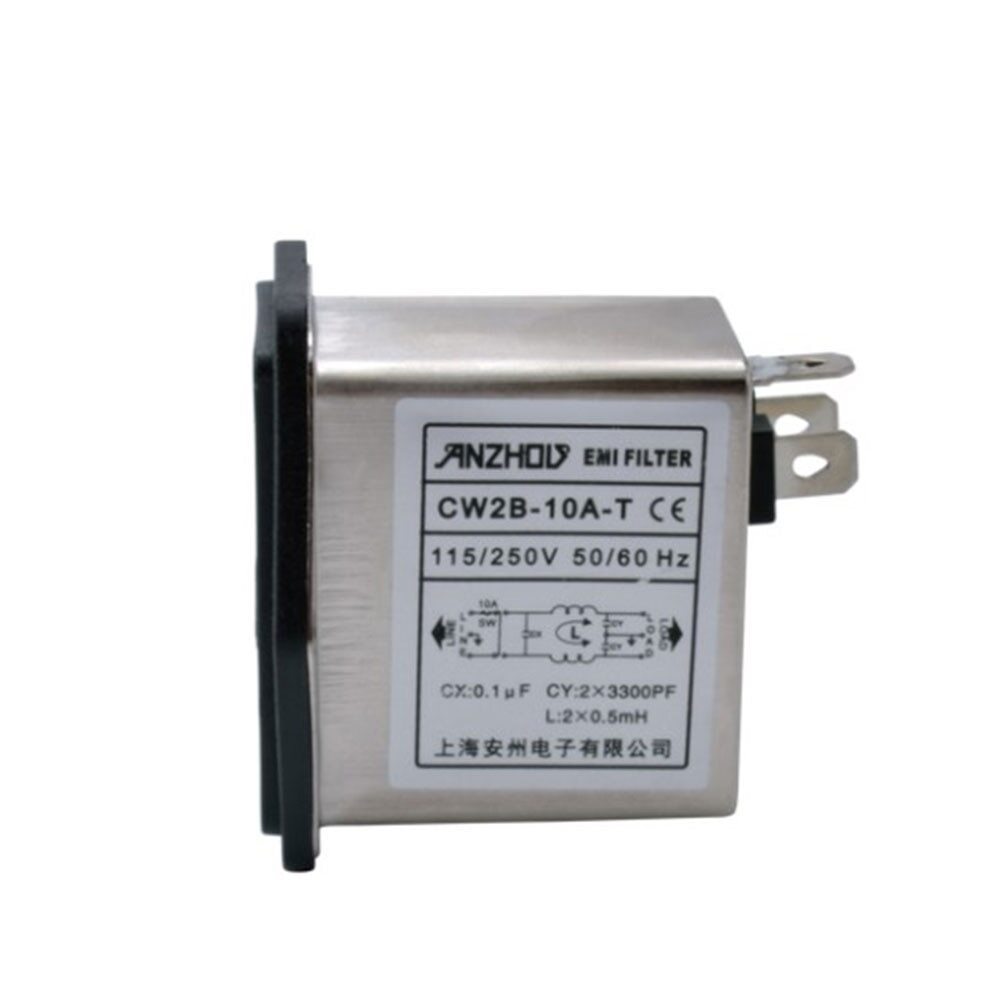 10A power EMI filter with rocker switch & socket Connector CW2B-10A-T