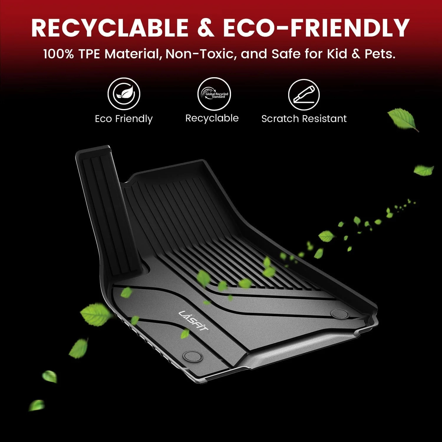 LASFIT Trunk Mats Fit for Tesla Model X & Model X Plaid 6 Seater / 7 Seater 2025