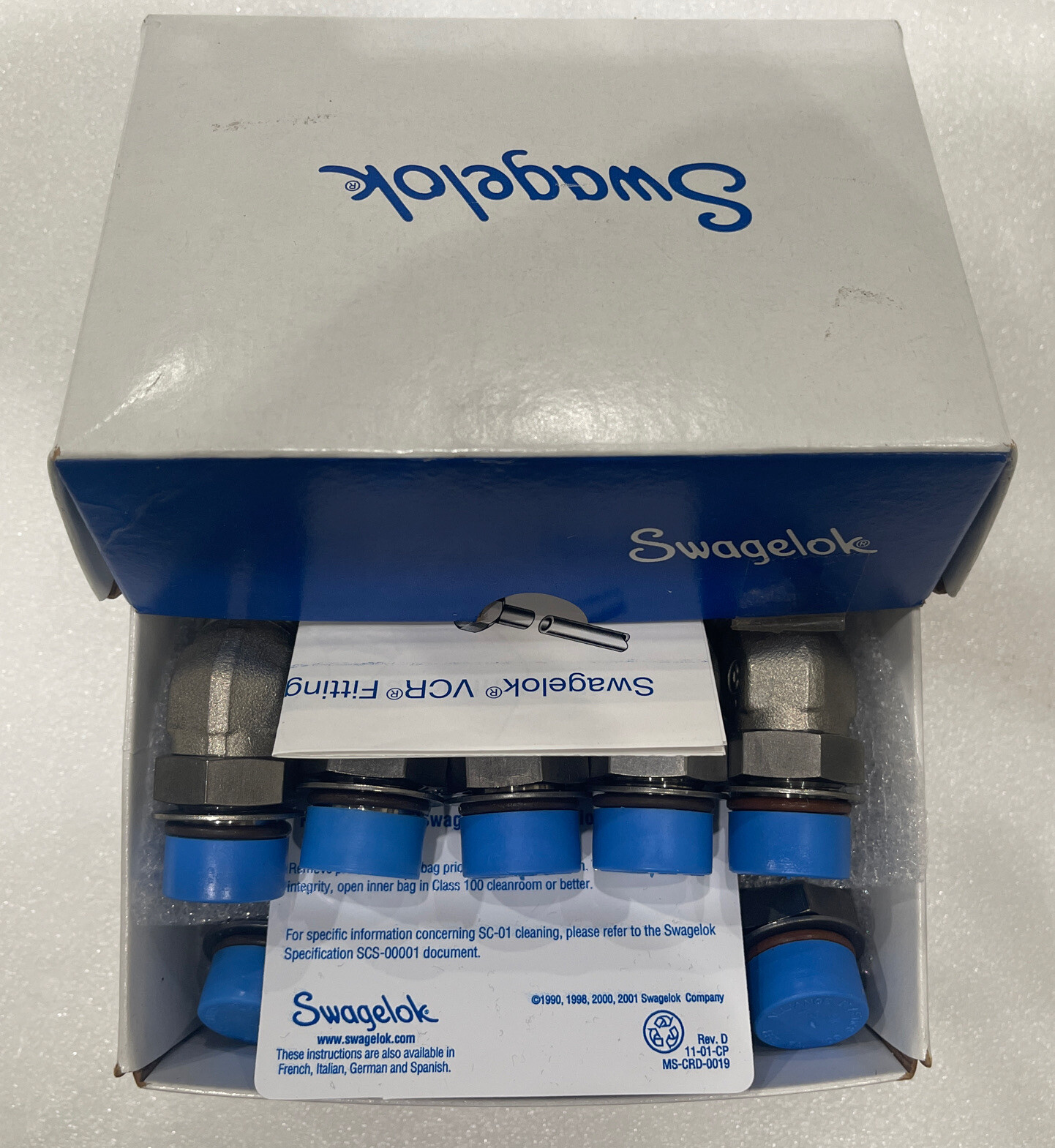 New, SWAGELOK SS-810-5-8ST, Elbow Positionable 1/2″ X 45°, Box of 10 pcs.