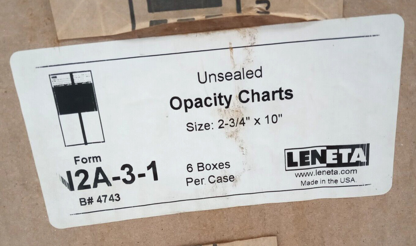 LENETA N2A-3-1 OPACITY CHART 2 3/4″ X 10″ (6 BOXES PER CASE)