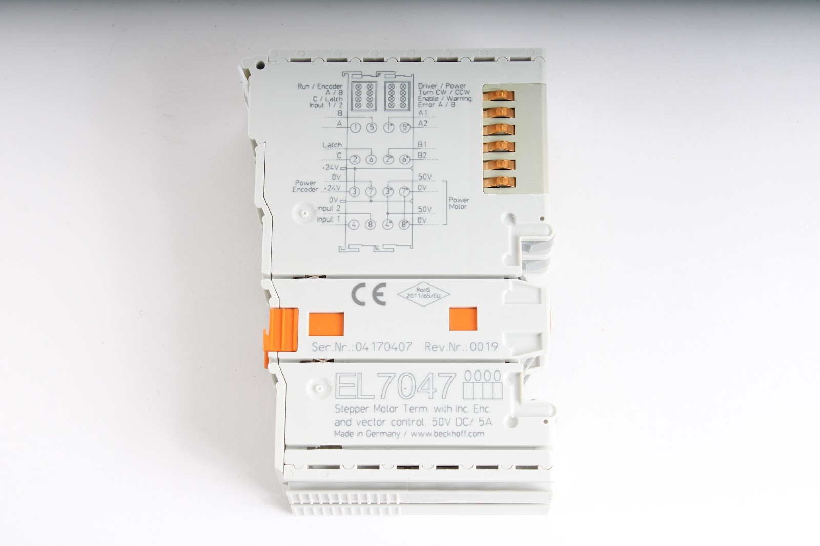 Beckhoff EL7047 Stepper Motor Term / Vector Control