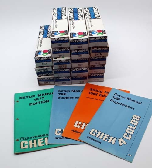 Huge Lot ~ Chek-A-Color Cables ~ Chek A Color ~ GTE Philips Sylvania Manual Lot