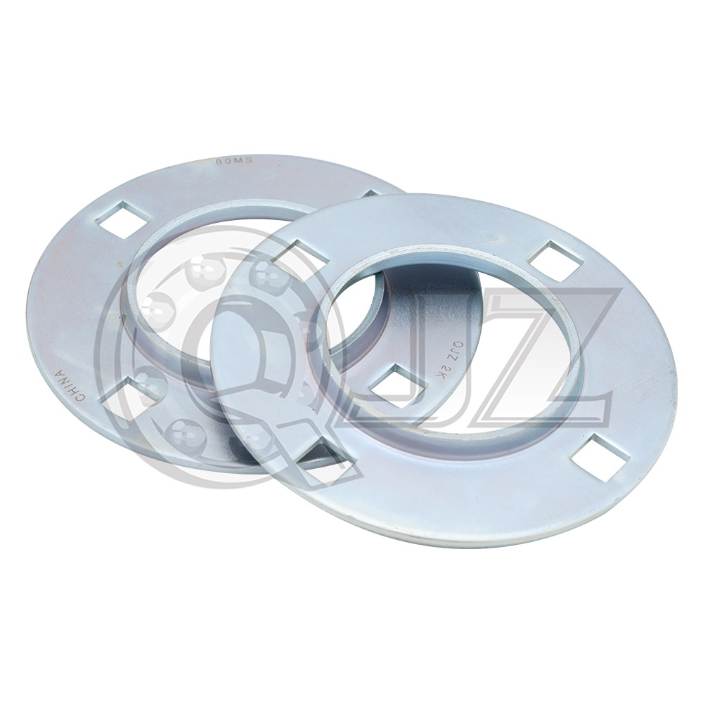 [Qty,2] 80MS Four Bolt Round Stamped Housing for 80mm OD Bearing