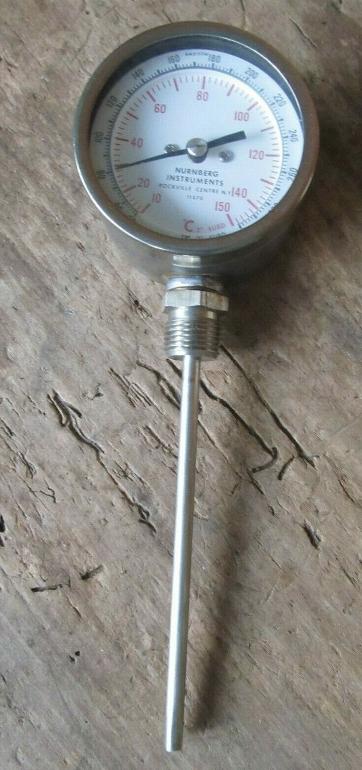 Made in USA Nurnberg Temperature GAUGE 0-150 Celsius 300 Farenheit