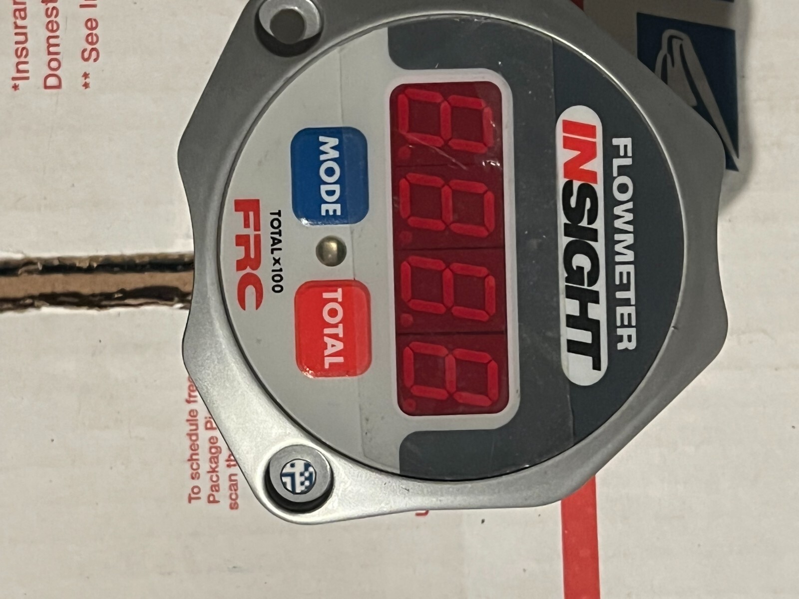 xe-df400-d0b fire research flow meter surplus no packaging