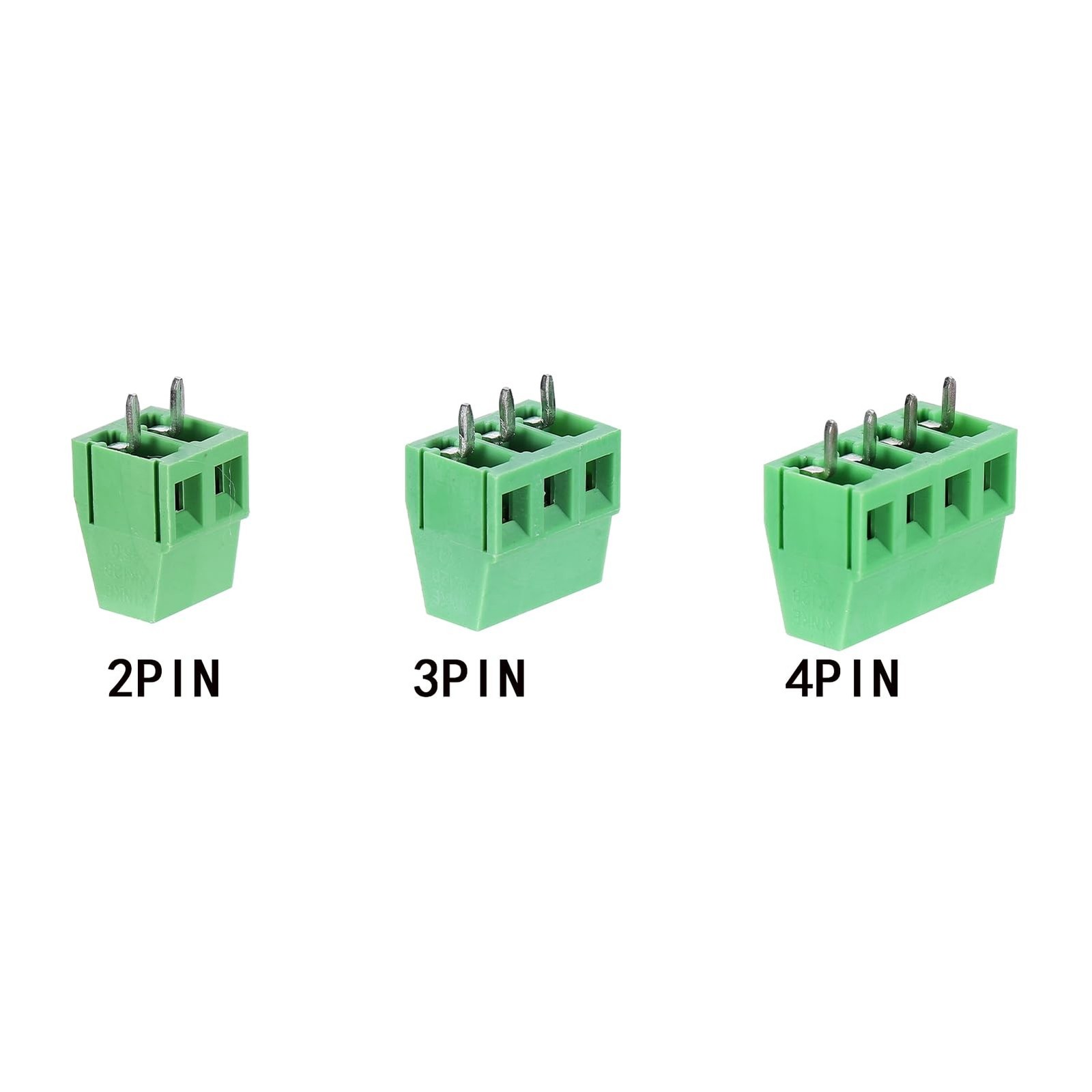 50PCS 5.08mm 0.2″ Pitch PCB Mount Screw Terminal Block Connector, 2P 3P 4P Te…