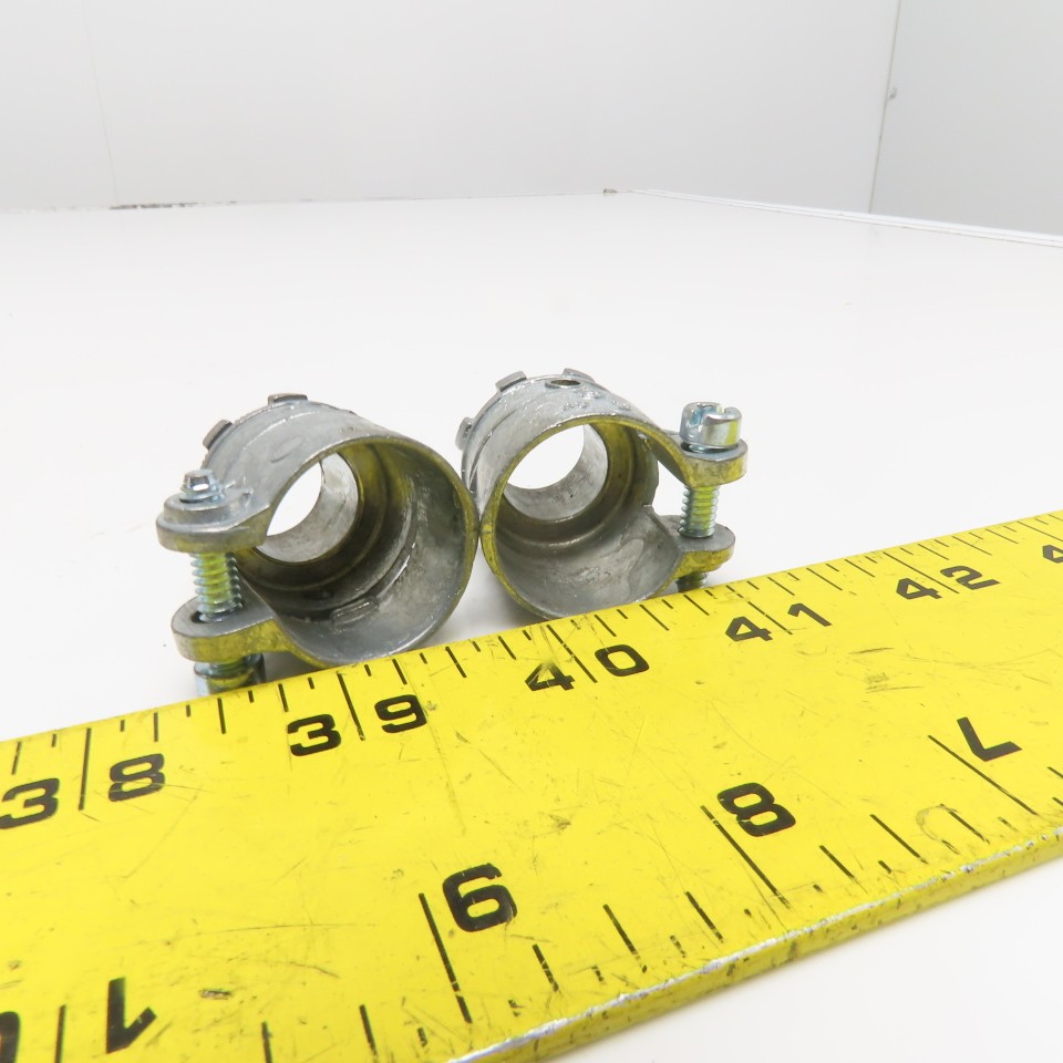 Bridgeport 407-DC2 1/2″ FMC Squeeze Connectors Zinc Die Cast Lot of 47