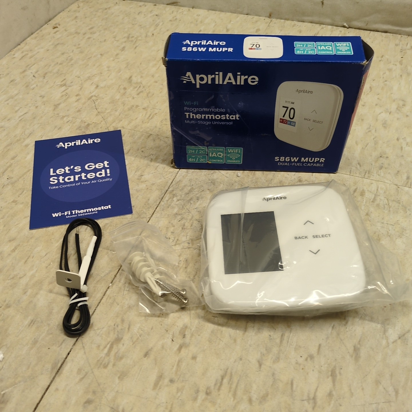 AprilAire RP-S86W MUPR Wi-Fi Thermostat Programmable 1/2″ Smart Control Energy..
