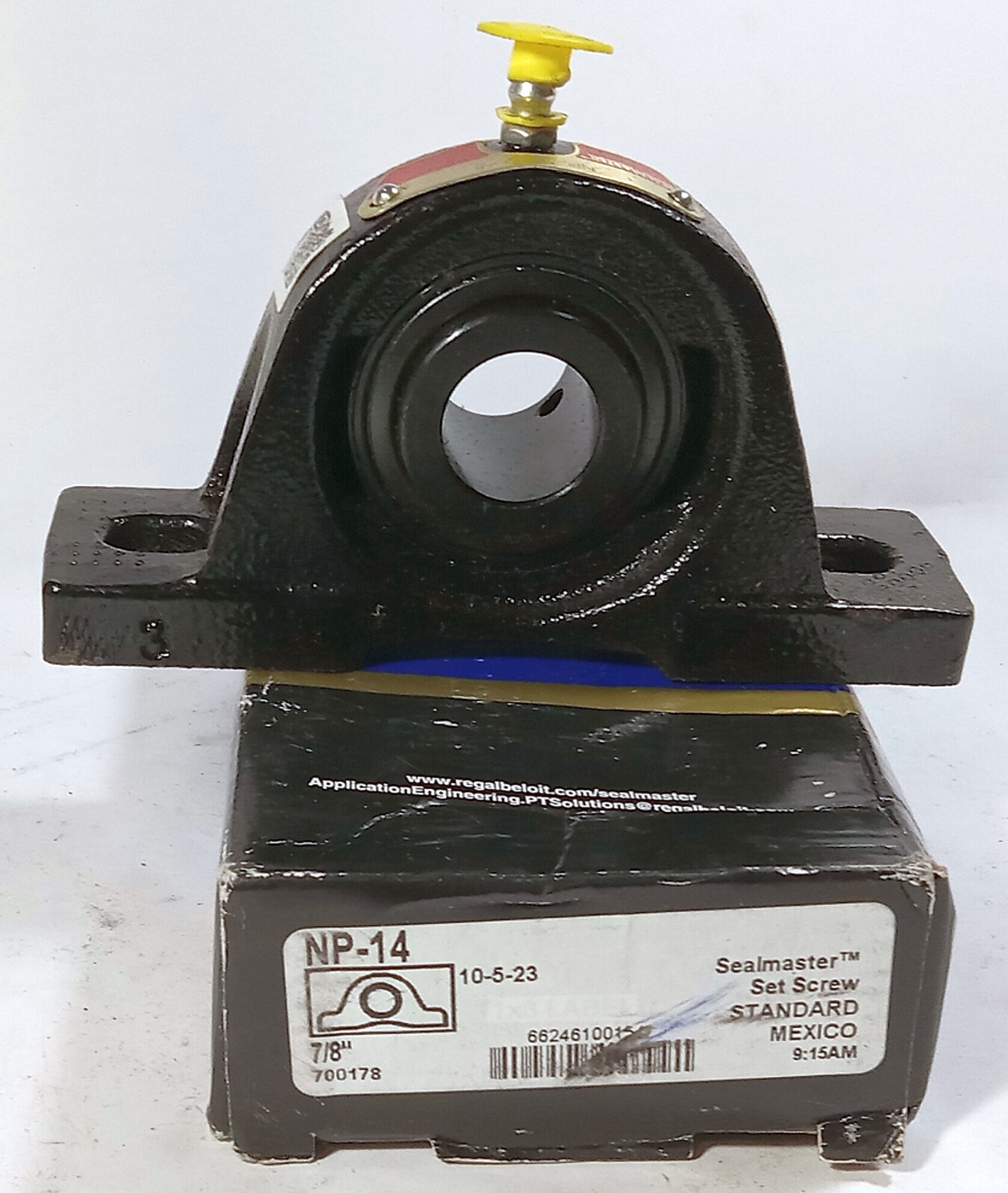 1 NEW SEALMASTER NP-14 7/8” BORE PILLOW BLOCK BEARING NIB ***MAKE OFFER***