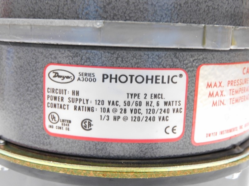 DWYER A3003 120/240VAC 10A 25PSI NSMP