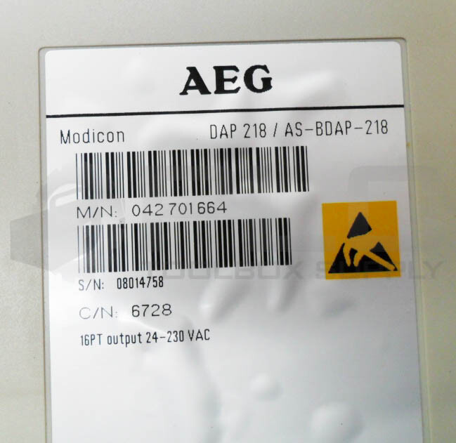 AEG MODICON DAP218/AS-BDAP-218 OUTPUT MODULE 042701664