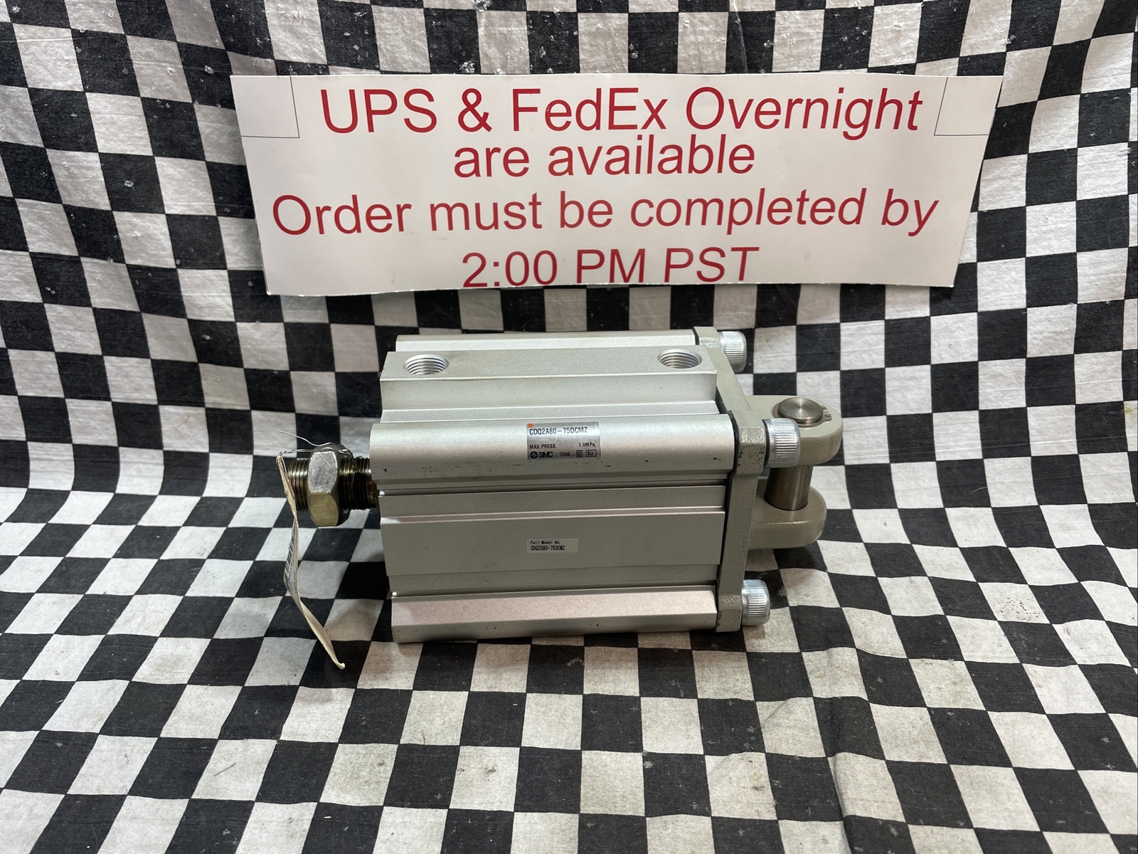SMC CDQ2A80-75DCMZ, CDQ2A8075DCMZ, CQ2-Z COMPACT CYLINDER, SHIPSAMEDAY