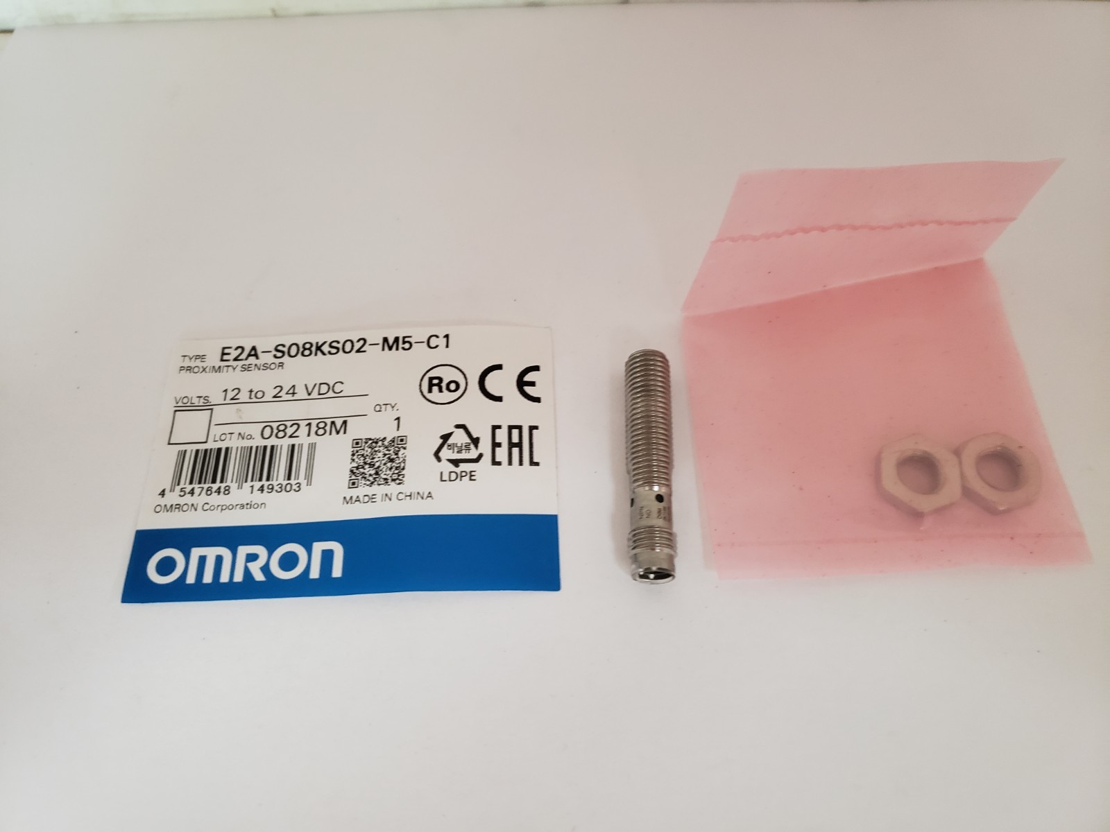 OMRON E2A-S08KS02-M5-C1 INDUCTIVE PROXIMITY SENSOR 12-24VDC NNB