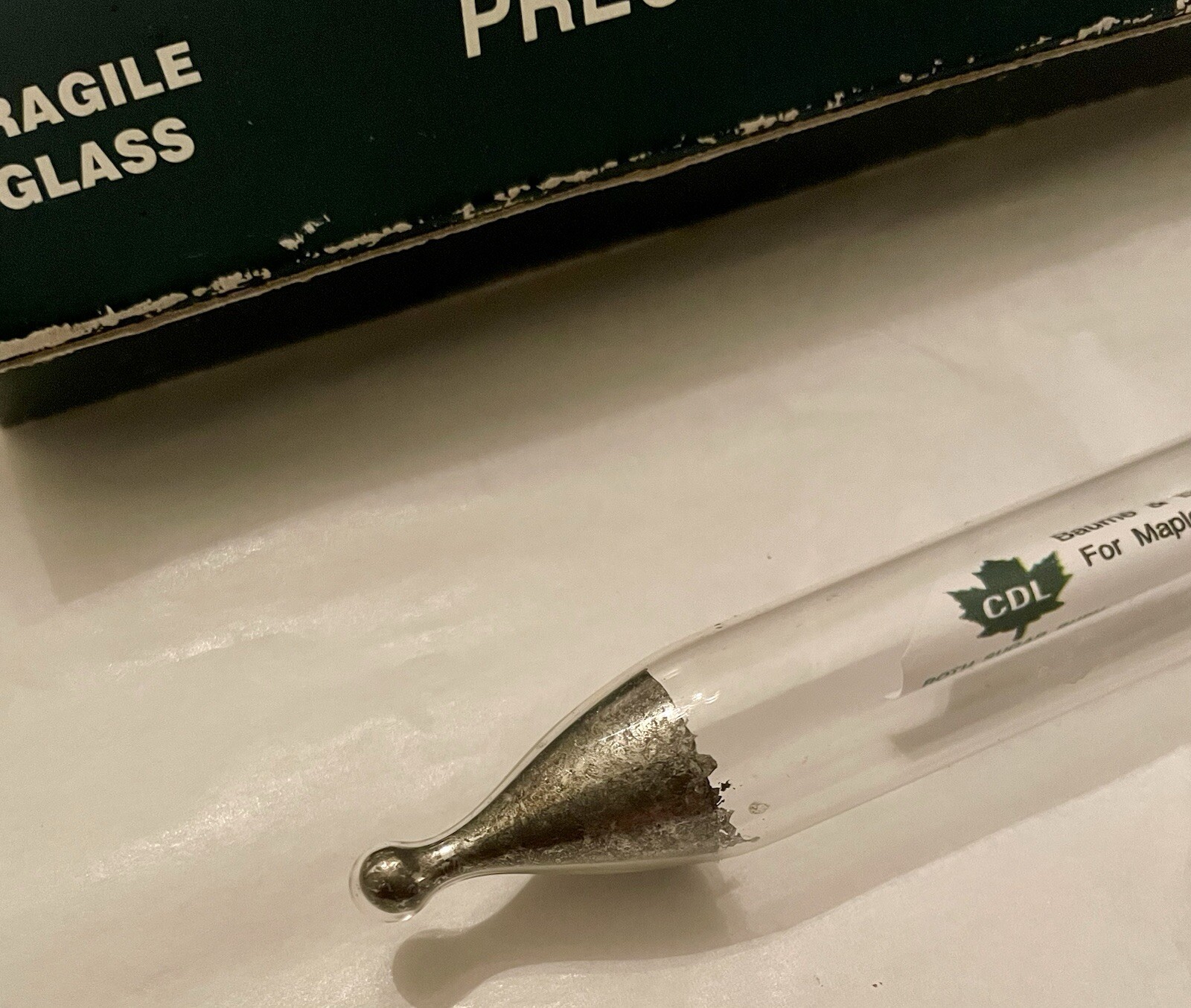 PRECISION HYDROMETER Made in USA MAPLE SYRUP HYDROMETER 25/40 Baume & 45/75