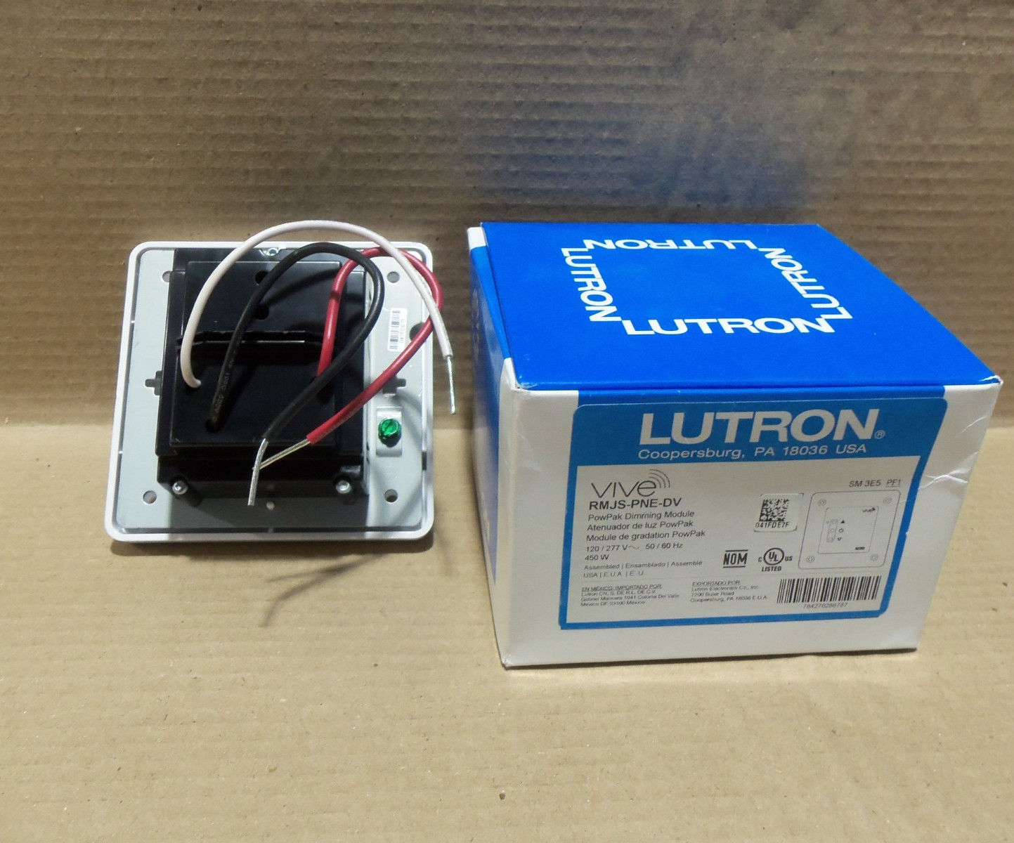 New Lutron RMJS-PNE-DV PowPak Dimming Module 120/277Vac 50/60Hz 450W