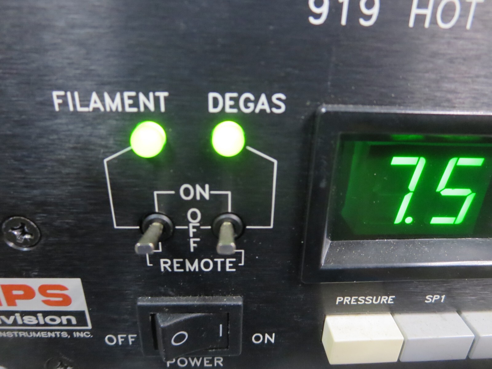 MKS Instruments (HPS Division) 919 Hot Cathode Controller 120V/50-60HZ Used